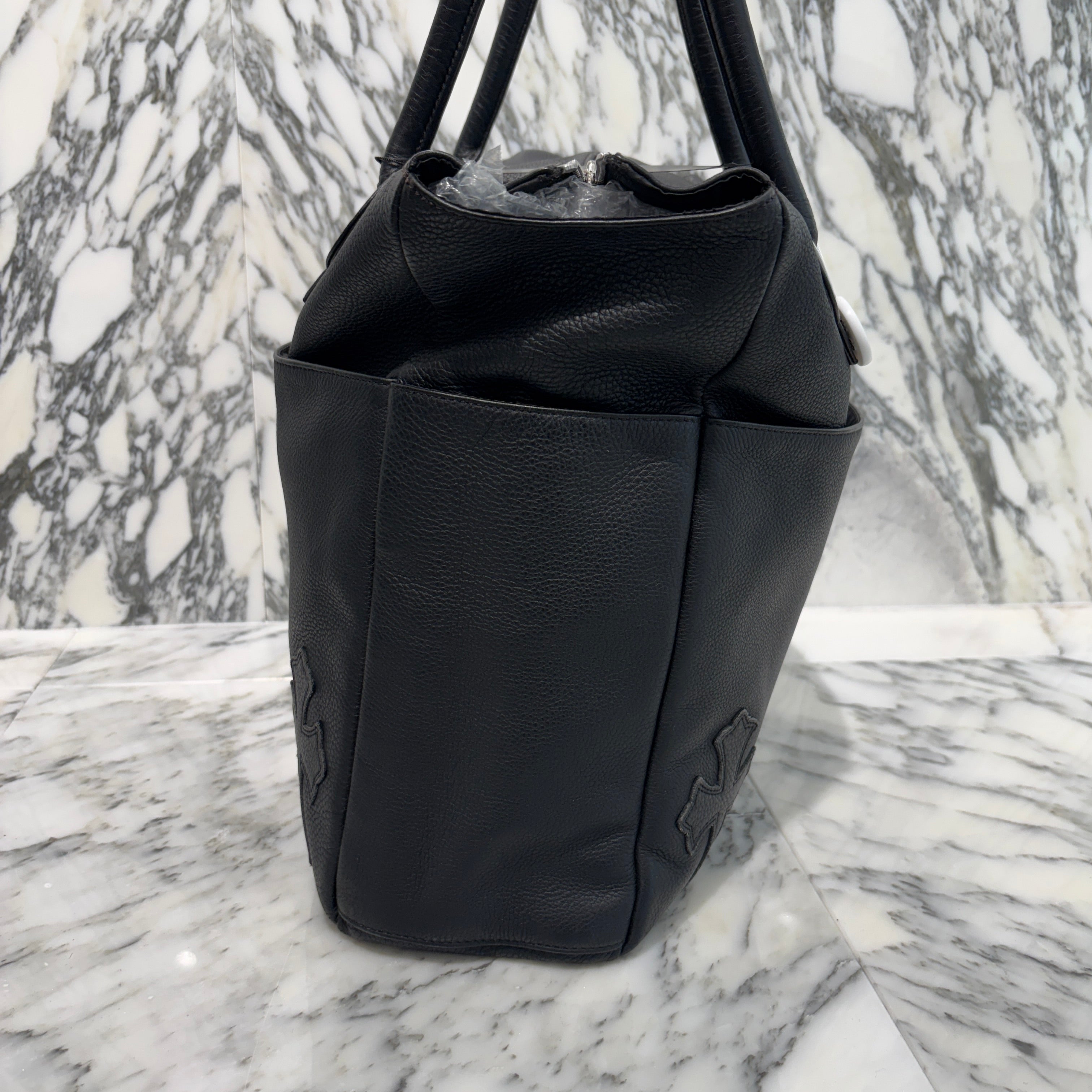 CHROME HEARTS BS Flare 4 Pocket Cross Leather Patch Tote Bag クロムハ―ツ BSフレア 4ポケット クロスレザーパッチ トートバッグ