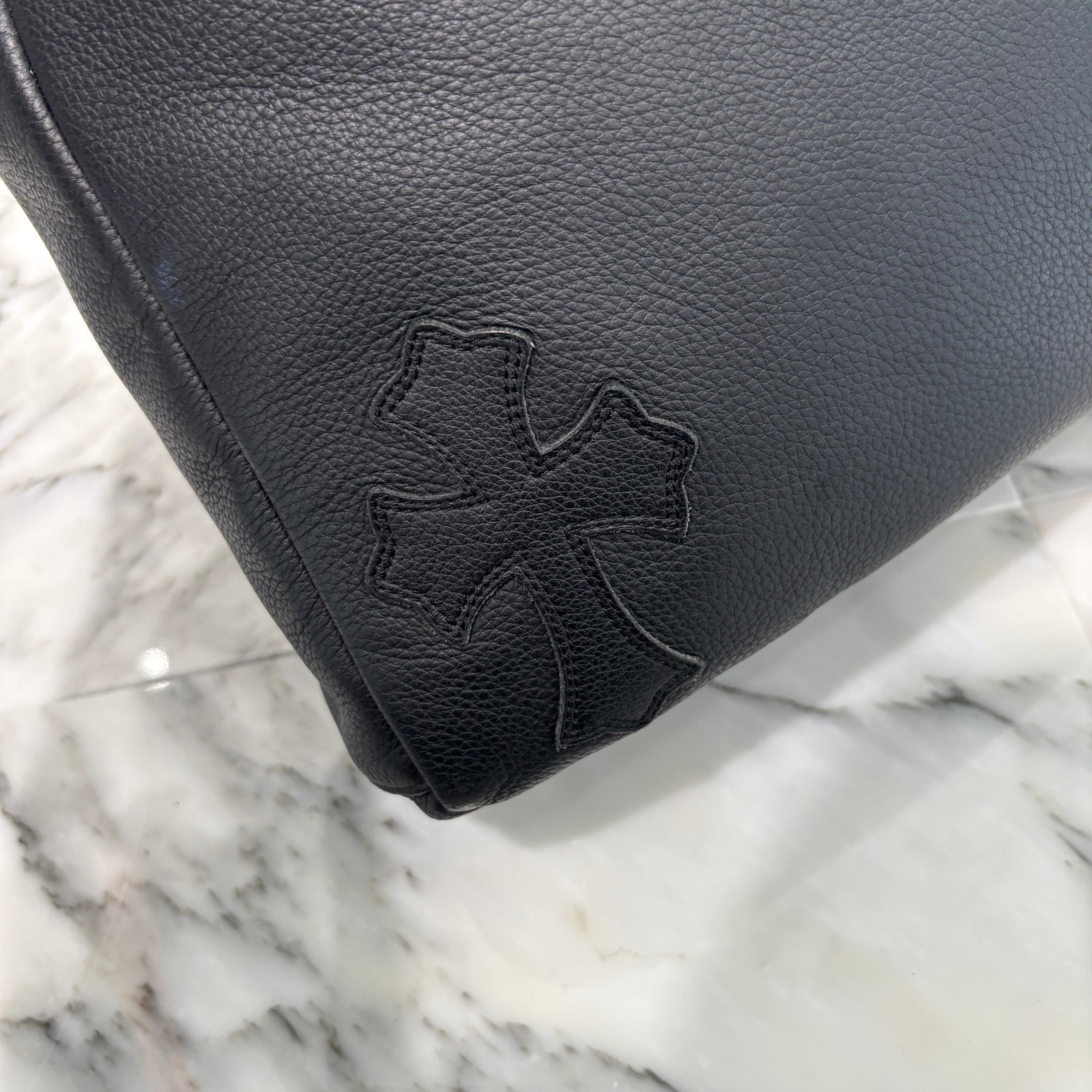 CHROME HEARTS BS Flare 4 Pocket Cross Leather Patch Tote Bag クロムハ―ツ BSフレア 4ポケット クロスレザーパッチ トートバッグ