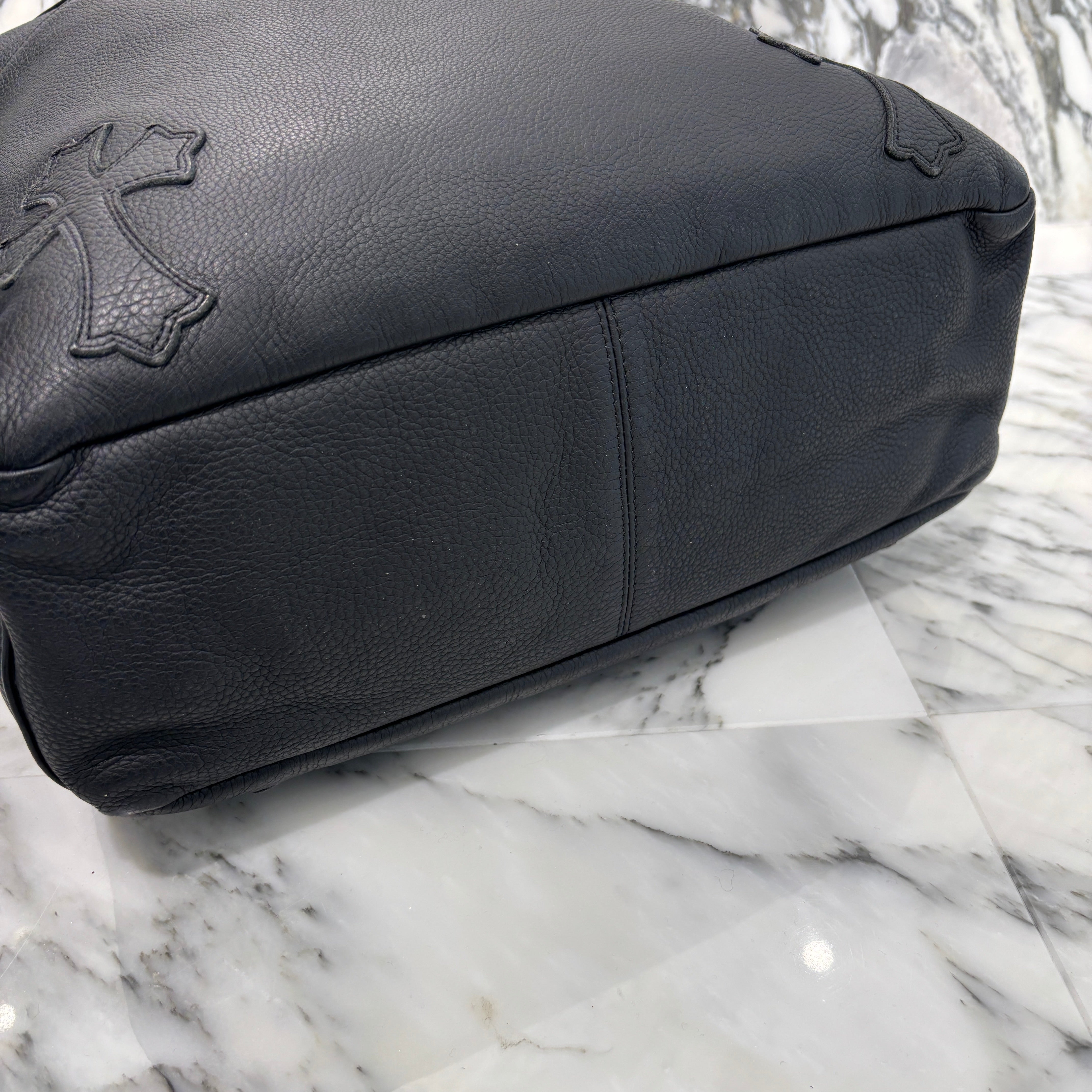 CHROME HEARTS BS Flare 4 Pocket Cross Leather Patch Tote Bag クロムハ―ツ BSフレア 4ポケット クロスレザーパッチ トートバッグ