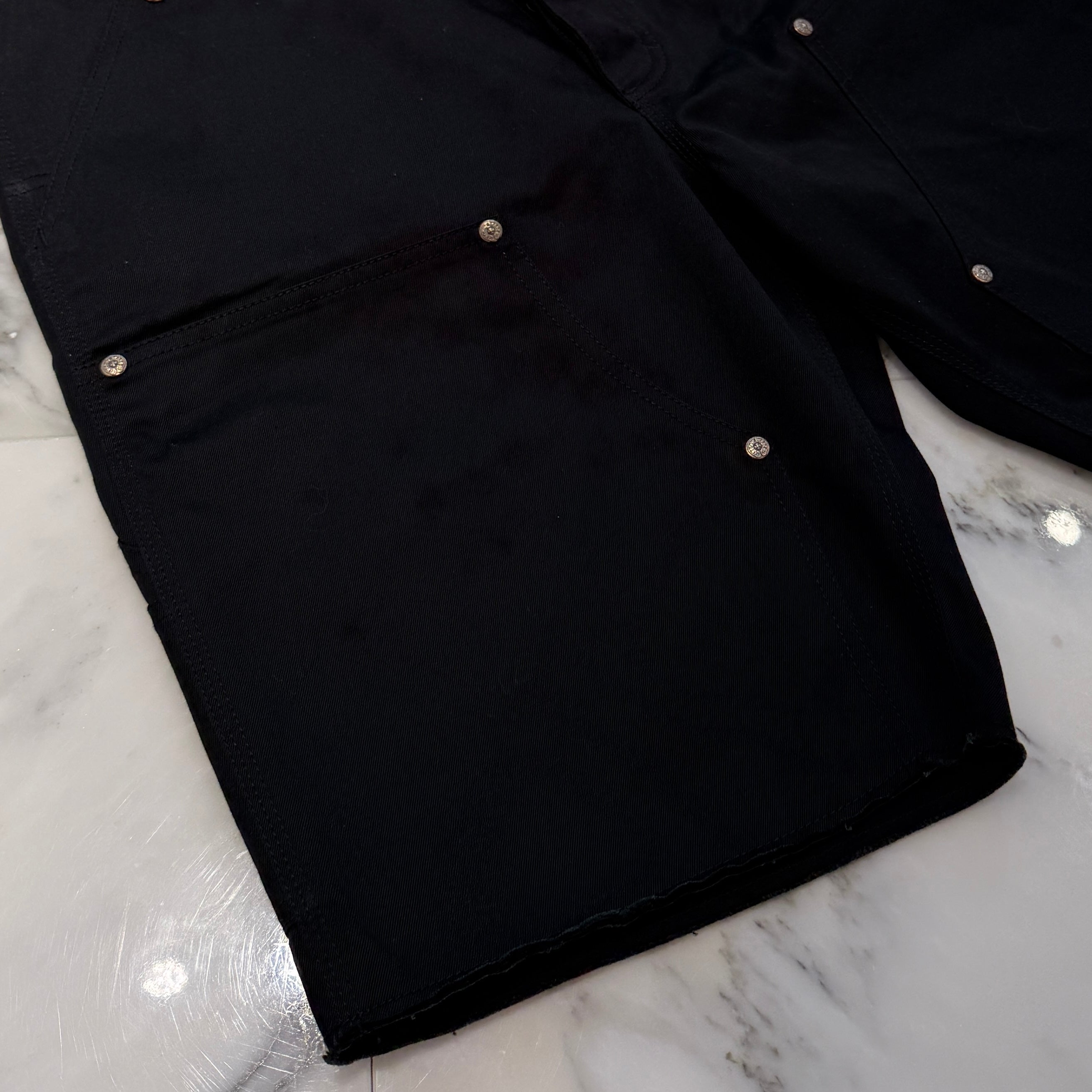 CHROME HEARTS Carpenter Cross Ball Button Denim Shorts Size 31 クロムハーツ カーペンター クロスボールボタン デニムショーツ サイズ31