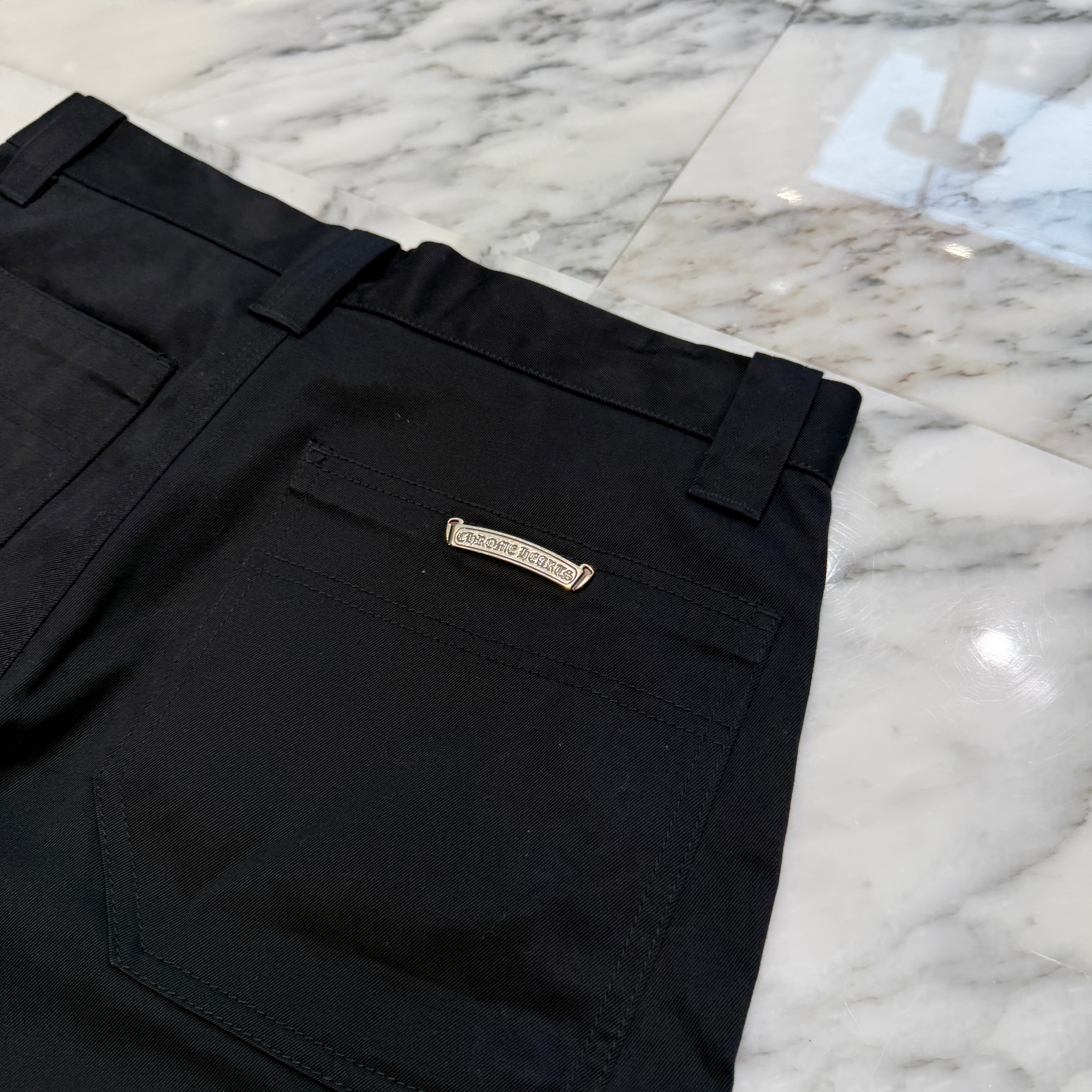 CHROME HEARTS Carpenter Cross Ball Button Denim Shorts Size 31 クロムハーツ カーペンター クロスボールボタン デニムショーツ サイズ31