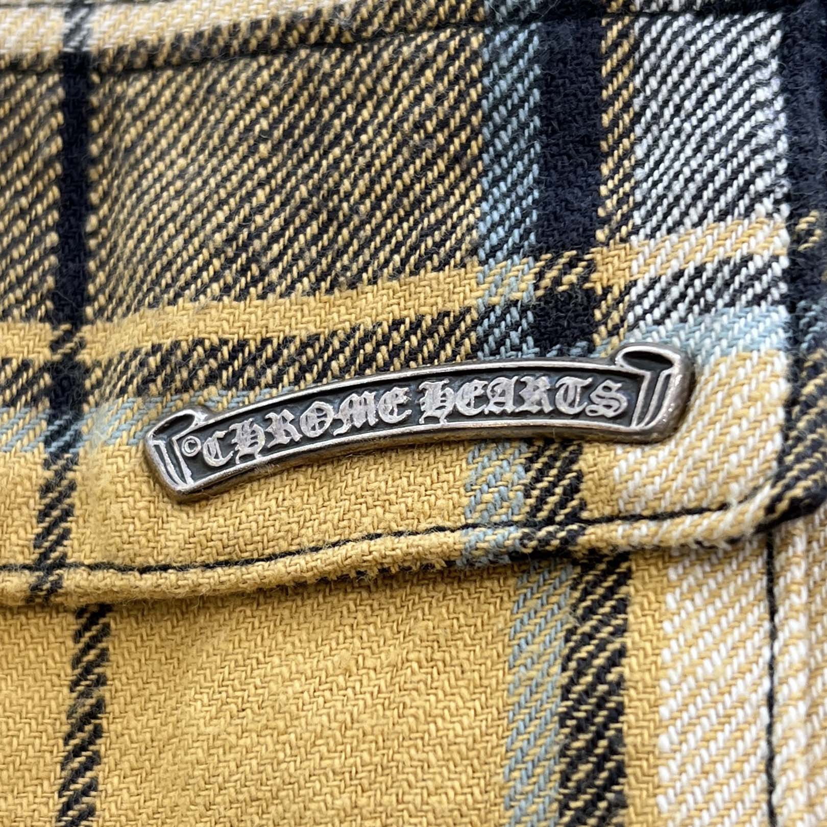 CHROME HEARTS Y NOT WORK DOG Flannel Check Shirt Jacket Size L クロムハーツ ワイノット ワークドッグ フランネル チェック シャツジャケット サイズL