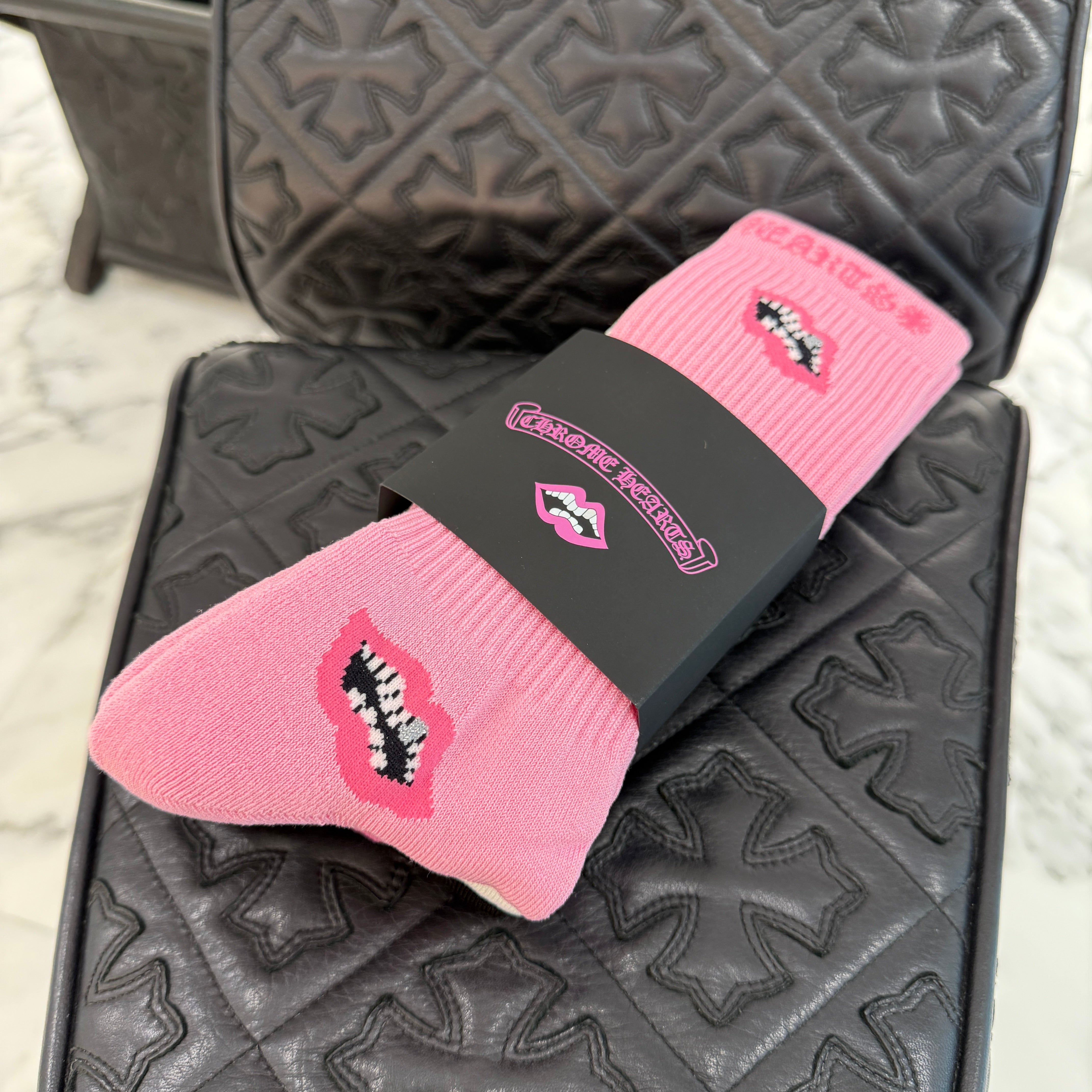 CHROME HEARTS × MATTY BOY Chomper Socks x3 Size M(JP25-27) クロムハーツ × マッティボーイ チョンパー ソックス 靴下 サイズM(JP25-27)