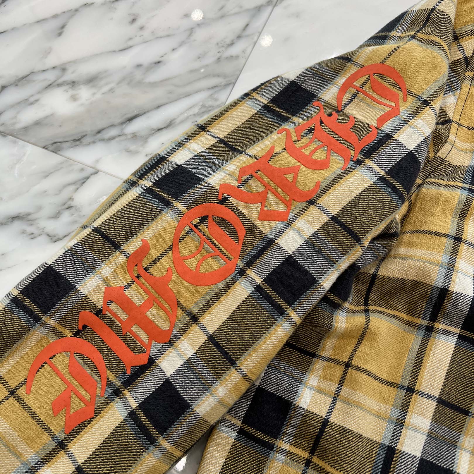 CHROME HEARTS Y NOT WORK DOG Flannel Check Shirt Jacket Size L クロムハーツ ワイノット ワークドッグ フランネル チェック シャツジャケット サイズL