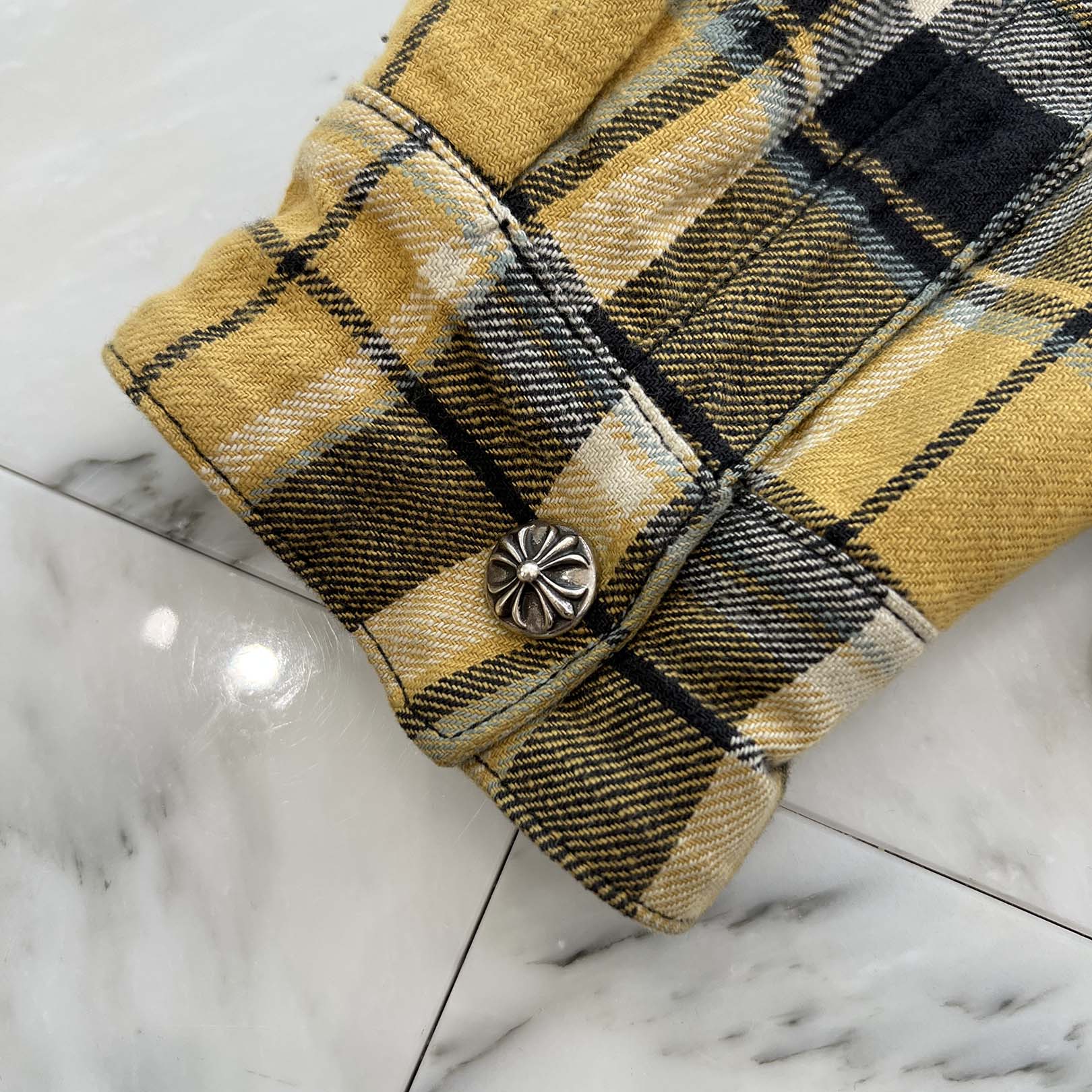 CHROME HEARTS Y NOT WORK DOG Flannel Check Shirt Jacket Size L クロムハーツ ワイノット ワークドッグ フランネル チェック シャツジャケット サイズL