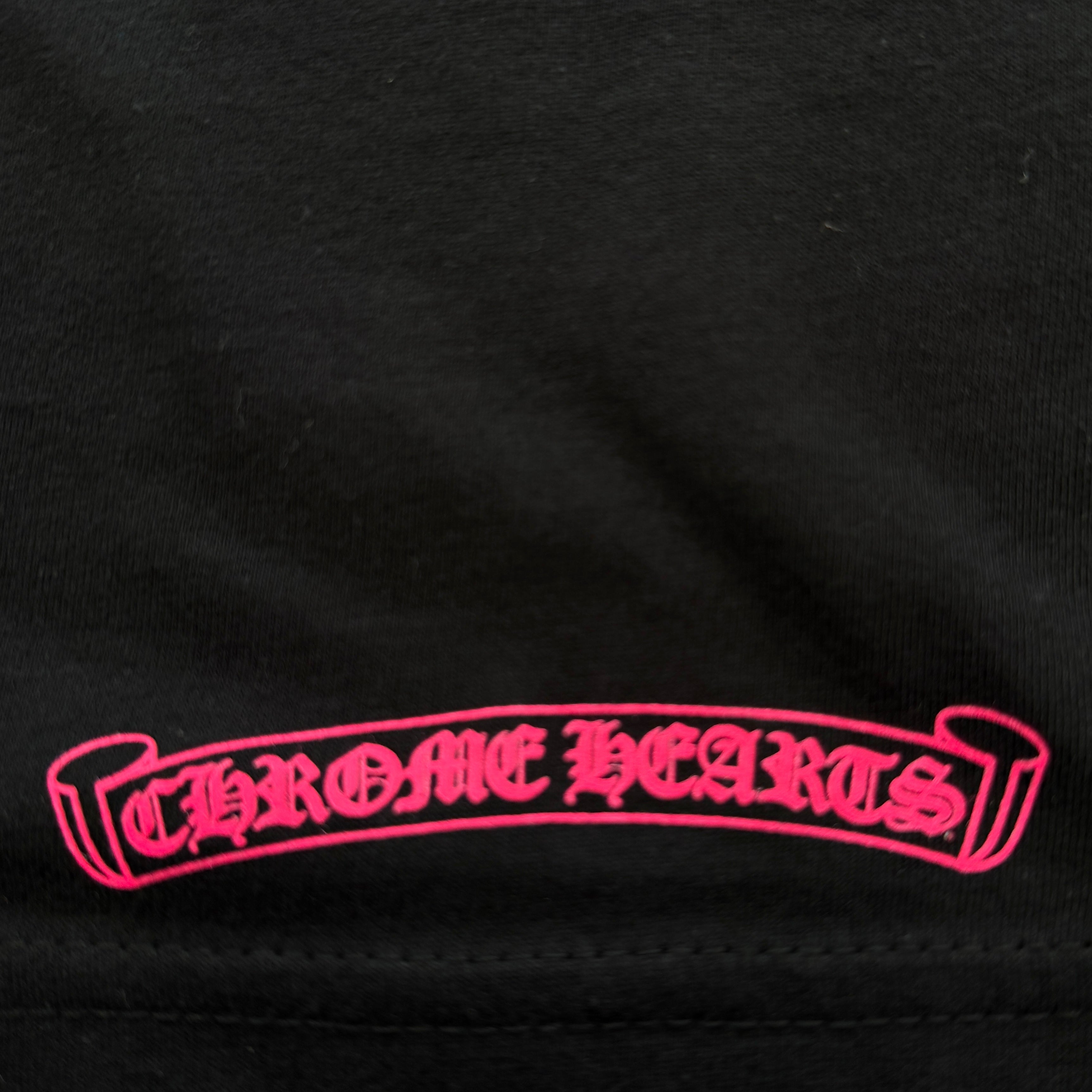 CHROME HEARTS Pink Made in Hollywood Vertical Logo Tee Size M クロムハーツ ピンク メイドインハリウッド ヴァーティカルロゴ Tシャツ サイズM