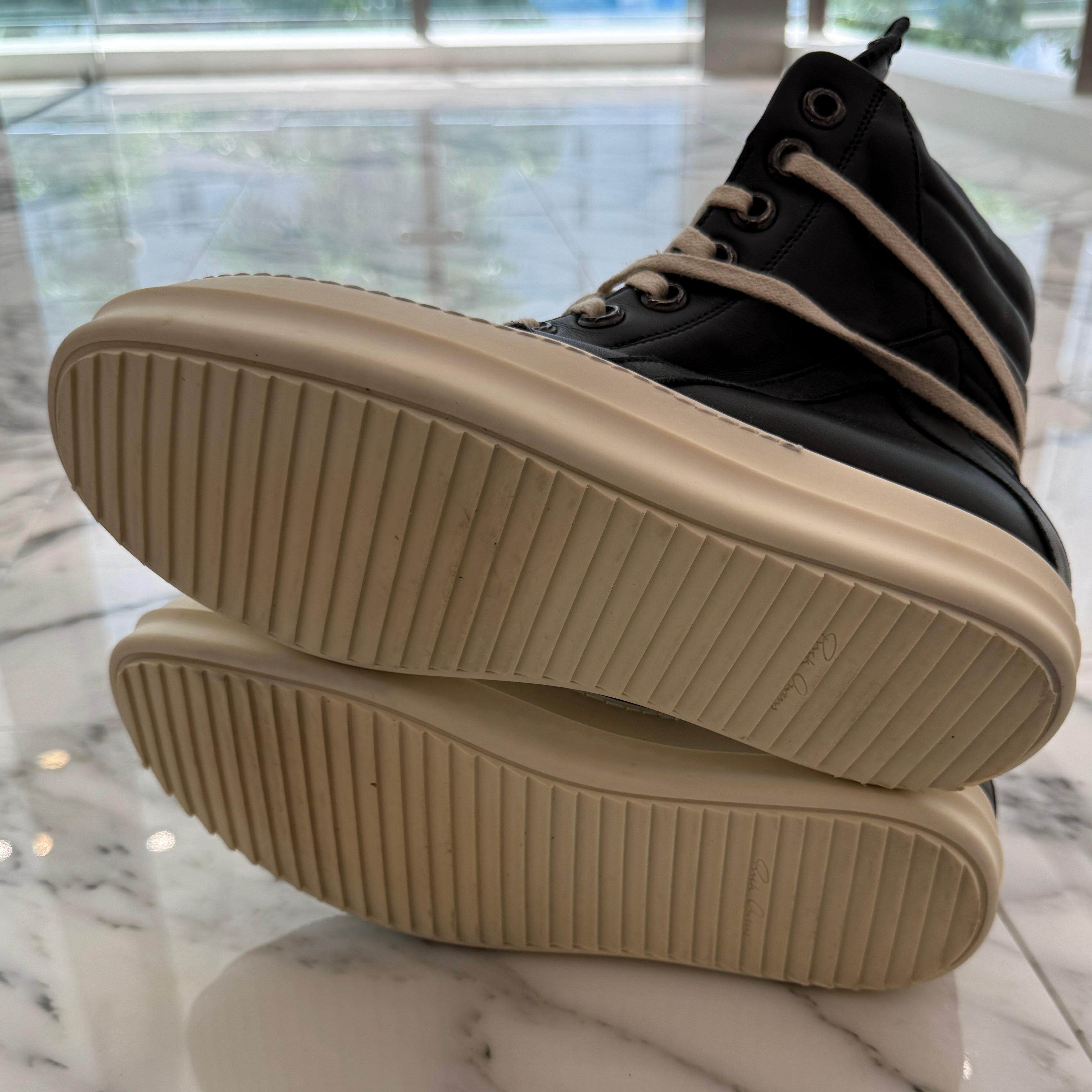 CHROME HEARTS × Rick Owens Geobasket Leather Sneakers Size 40 クロムハーツ×リックオーエンス ジオバスケット レザースニーカー サイズ40