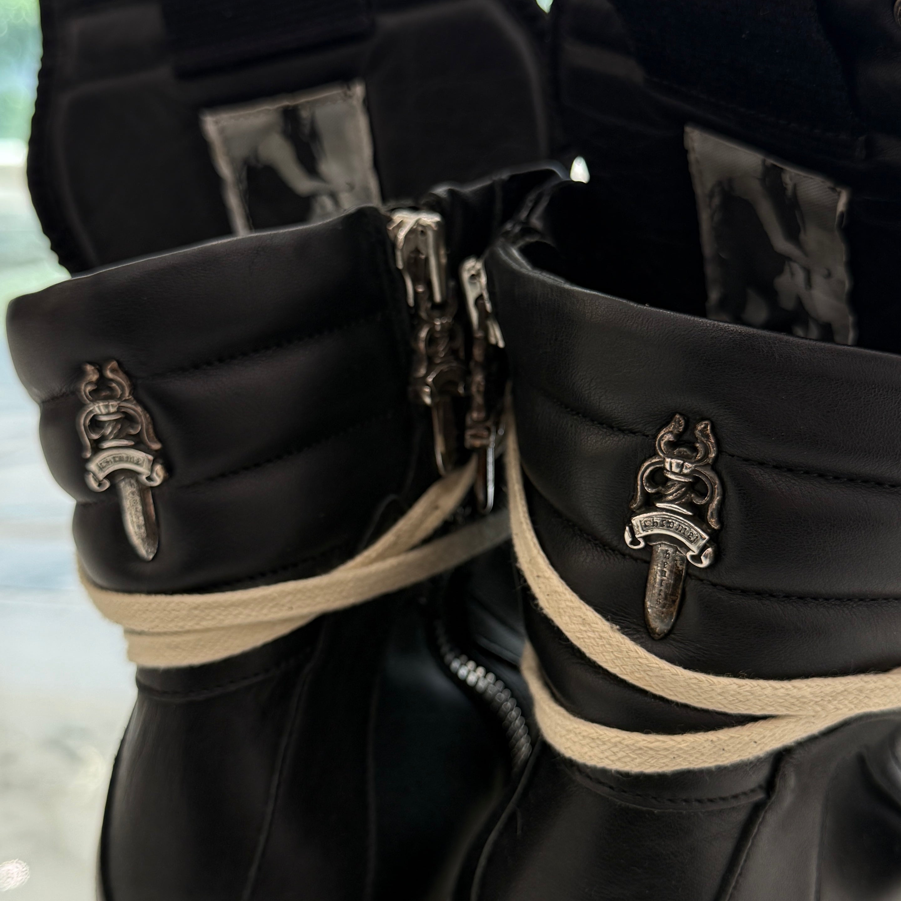 CHROME HEARTS × Rick Owens Geobasket Leather Sneakers Size 40 クロムハーツ×リックオーエンス ジオバスケット レザースニーカー サイズ40