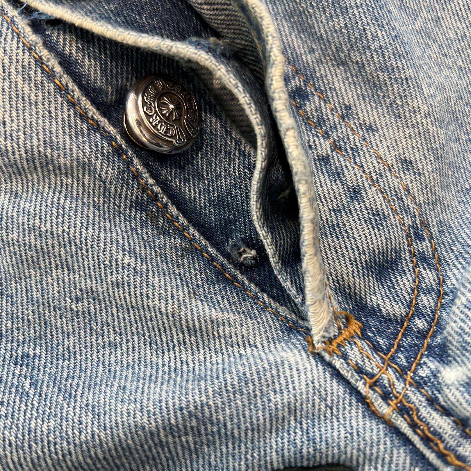 CHROME HEARTS × GALLERY DEPT. Levi's Body VNTG Leather Cross Patch Jeans Size 29 クロムハーツ × ギャラリーデプト リーバイスボディ ヴィンテージ レザークロスパッチ ジーンズ サイズ29