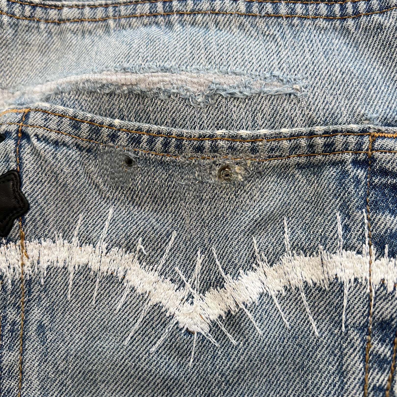 CHROME HEARTS × GALLERY DEPT. Levi's Body VNTG Leather Cross Patch Jeans Size 29 クロムハーツ × ギャラリーデプト リーバイスボディ ヴィンテージ レザークロスパッチ ジーンズ サイズ29