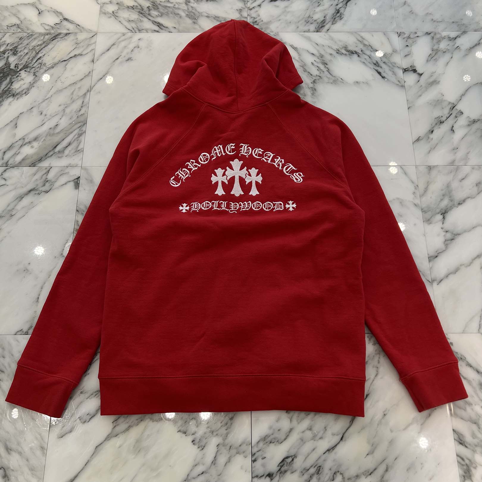 CHROME HEARTS King Taco 3 Cemetery Cross Embroidery Zip Up Hoodie Size XL クロムハーツ キングタコ 3セメタリークロス刺繍 ジップアップフーディー サイズXL