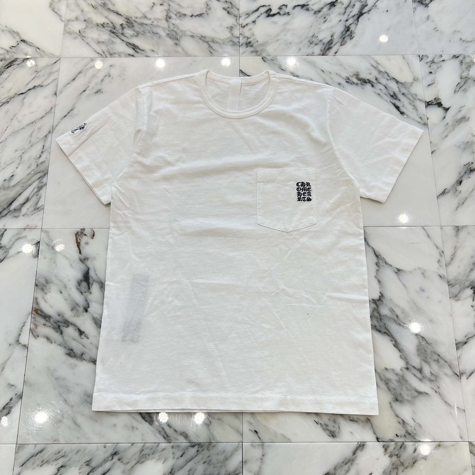 CHROME HEARTS Y NOT Vertical Logo Embroidery Tee Size M クロムハーツ ワイノット ヴァーティカルロゴ 刺繍 Tシャツ サイズM