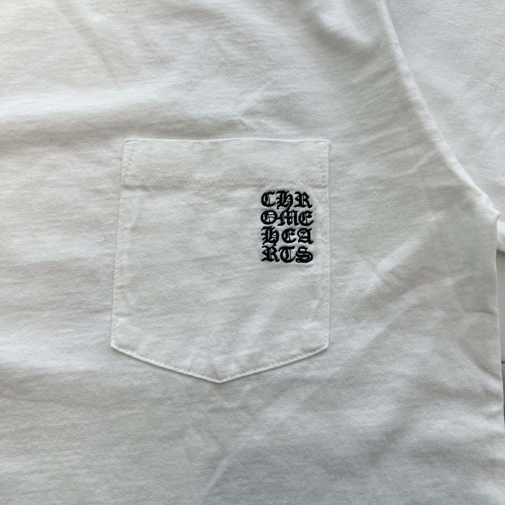 CHROME HEARTS Y NOT Vertical Logo Embroidery Tee Size M クロムハーツ ワイノット ヴァーティカルロゴ 刺繍 Tシャツ サイズM