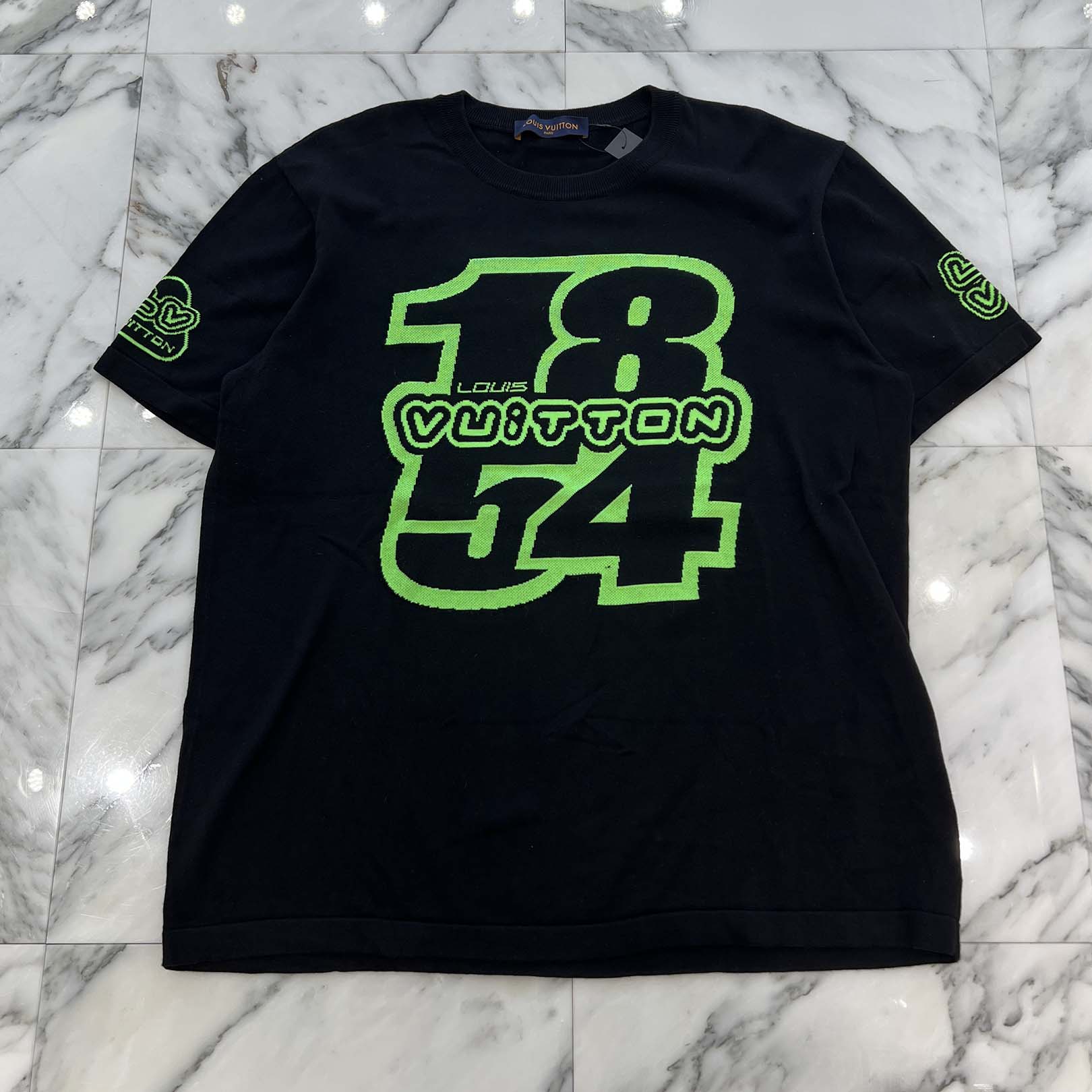LOUIS VUITTON 2022AW LV1854 Graphic Knit Tee 1AAGO7 Size XXL ルイヴィトン LV1854 グラフィック ニットTシャツ サイズXXL