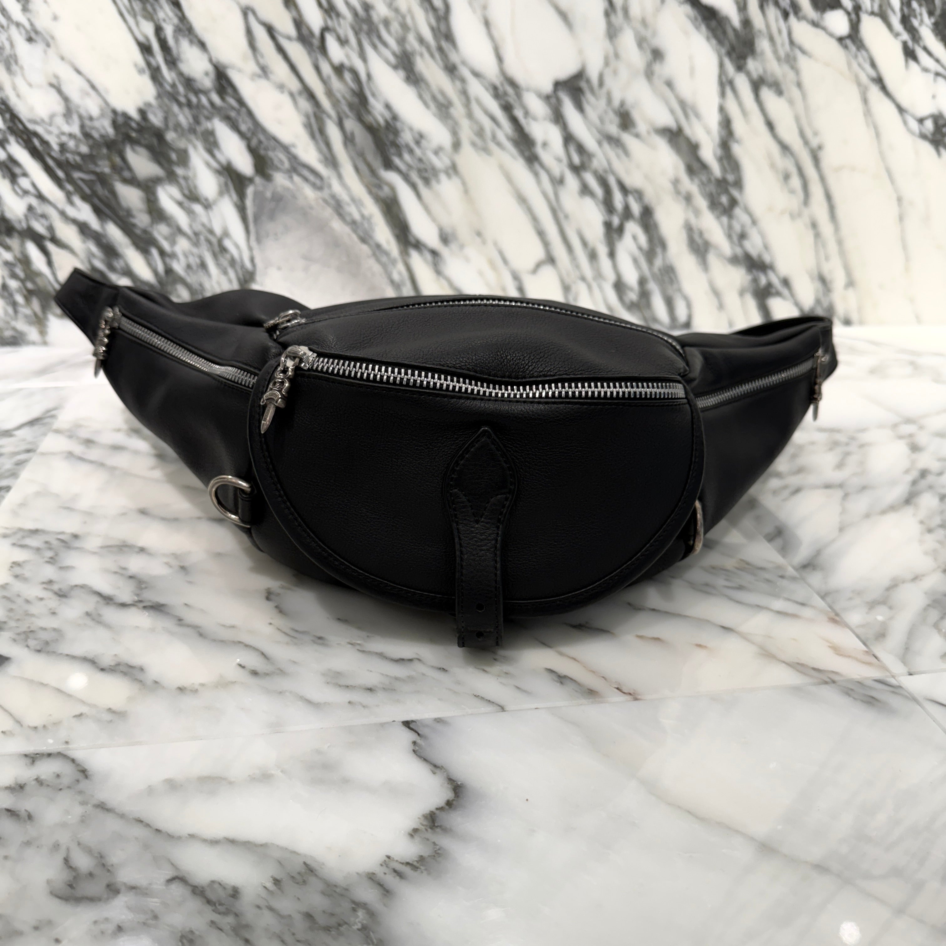 CHROME HEARTS 1 SNAT PACK MEDIUM LEATHER WAIST BAG クロムハーツ 1スナットパック ミディアムレザー ウェストバッグ