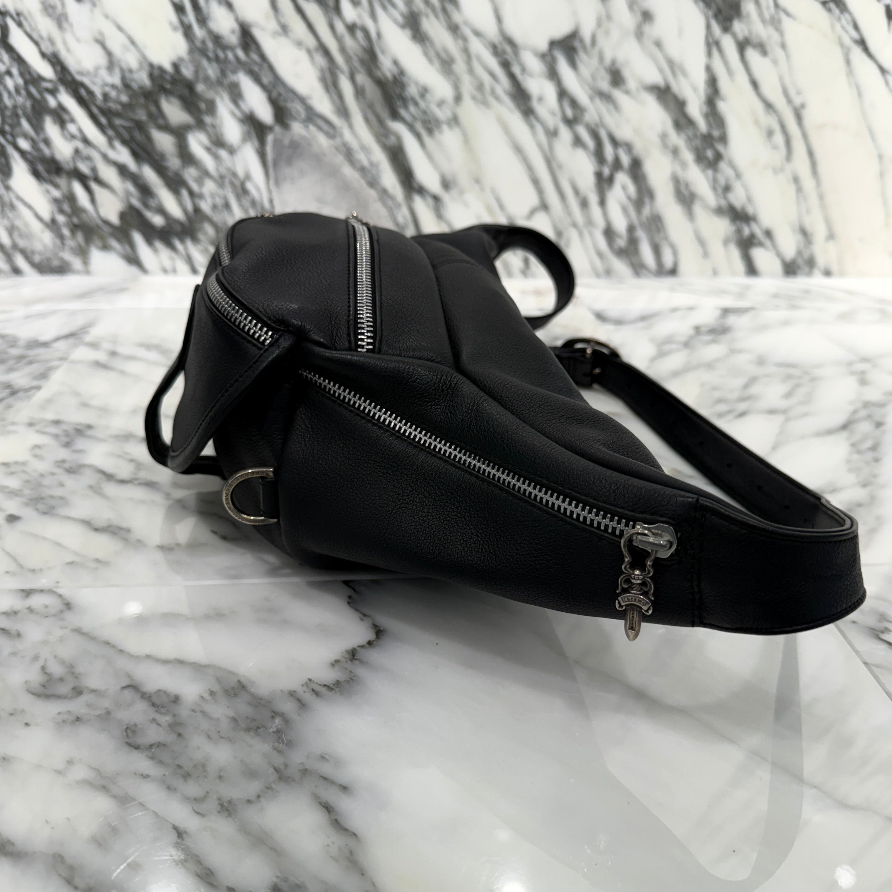 CHROME HEARTS 1 SNAT PACK MEDIUM LEATHER WAIST BAG クロムハーツ 1スナットパック ミディアムレザー ウェストバッグ