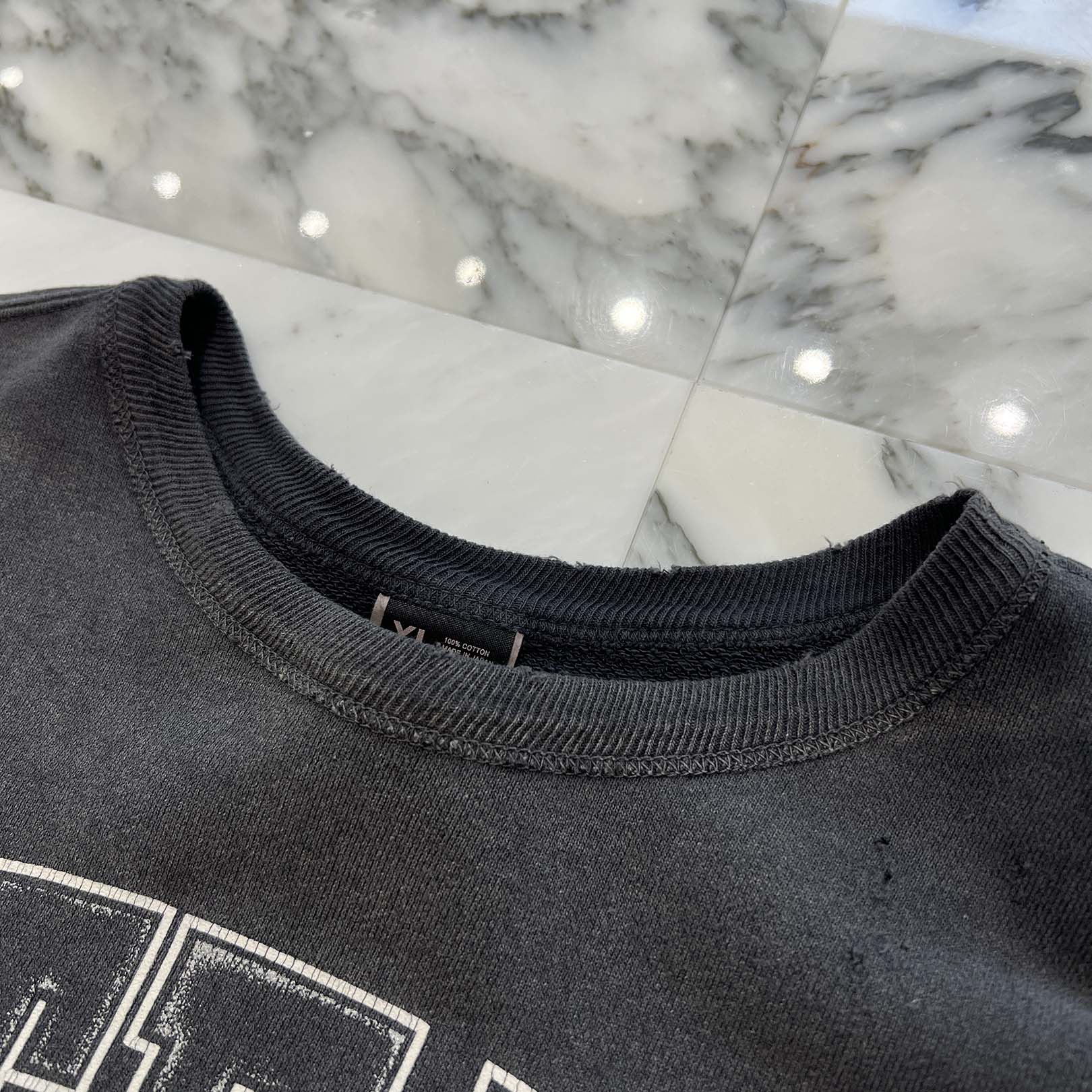 SAINT Mxxxxxx × Denim Tears 2024SS "ST.TEARS" Logo Print Crew Neck Sweat Shirt SM-YS8-0000-C02 Size XL セントマイケル × デニムティアーズ "セントティアーズ" ロゴプリント クルーネック スウェットシャツ サイズXL