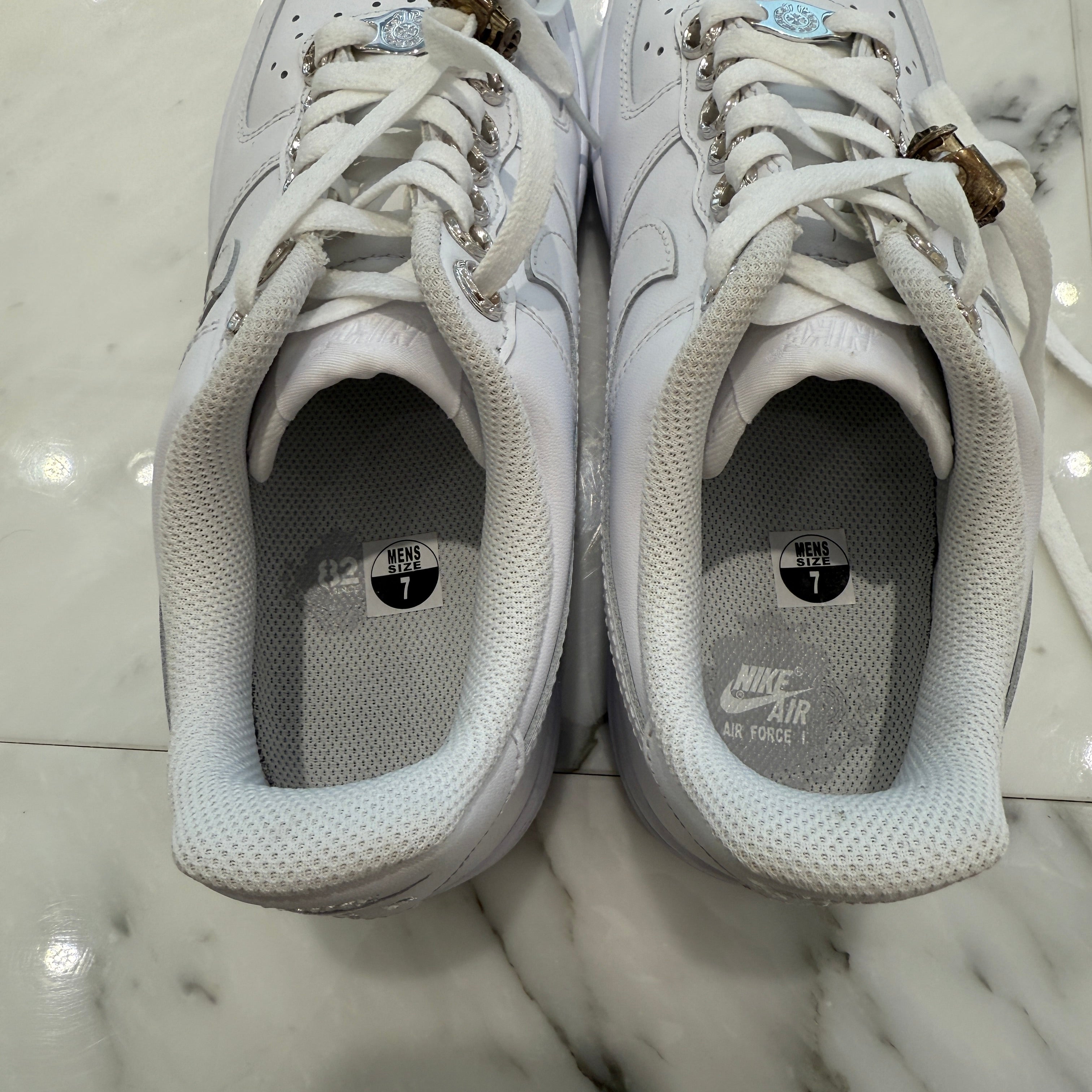 CHROME HEARTS × NIKE AIR FORCE 1 LOW Custom Leather Sneakers Size US7(25.0cm) クロムハーツ×ナイキ エアフォース1 ロー カスタム レザースニーカー サイズ US7(25.0cm)