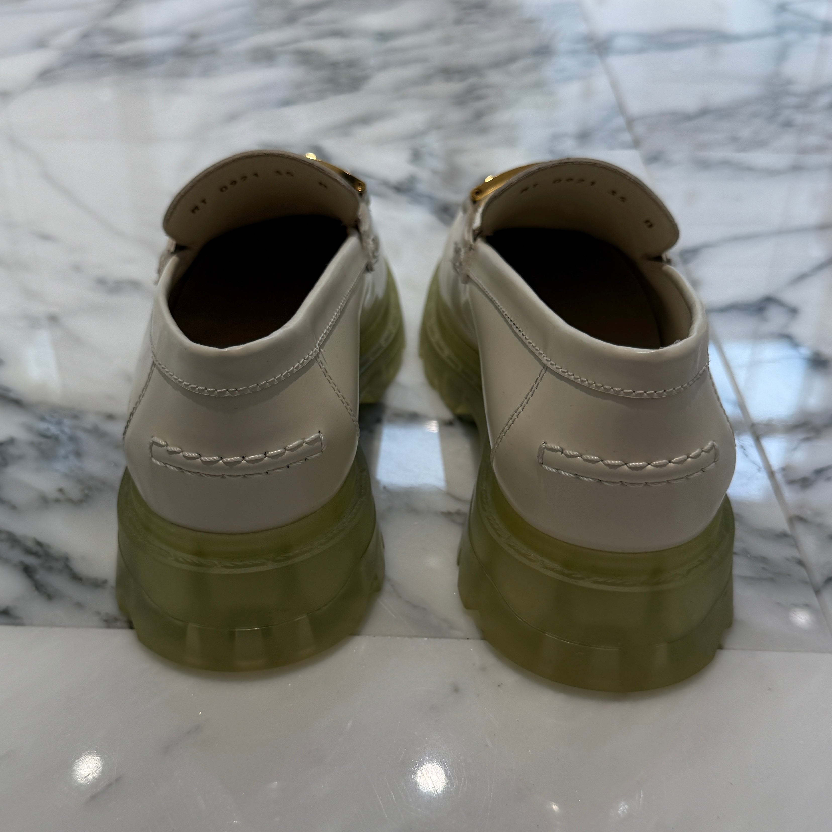 DIOR 2021AW Christian Dior Brushed Leather Cord Loafers Size 35(22.0cm) ディオール クリスチャンディオール ブラッシュドレザー コードローファー サイズ35(22.0cm)