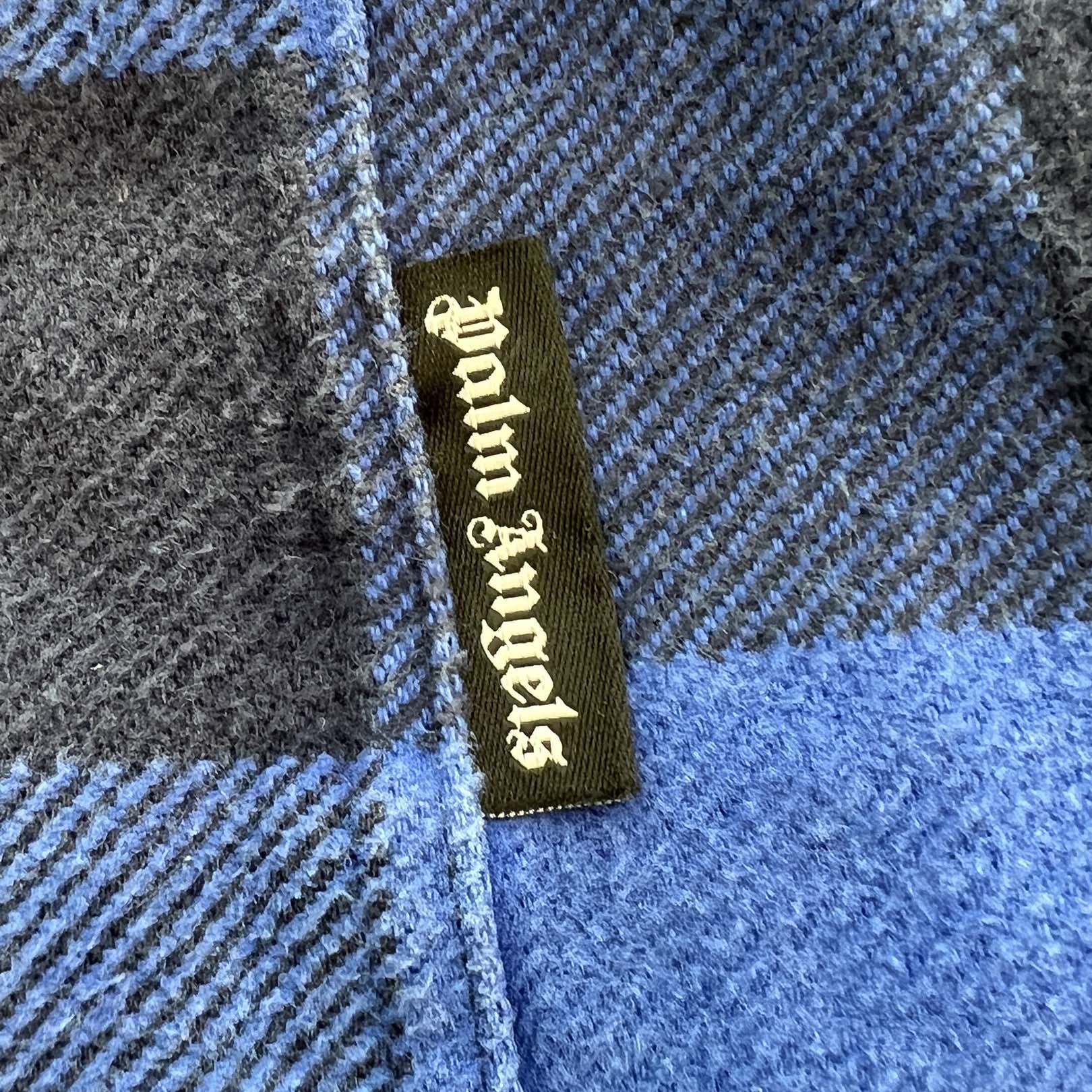 Palm Angels 2021AW Back logo print check shirt jacket PMGA109S22FAB001 Size 48 パームエンジェルス バックロゴプリントチェックシャツジャケット サイズ48