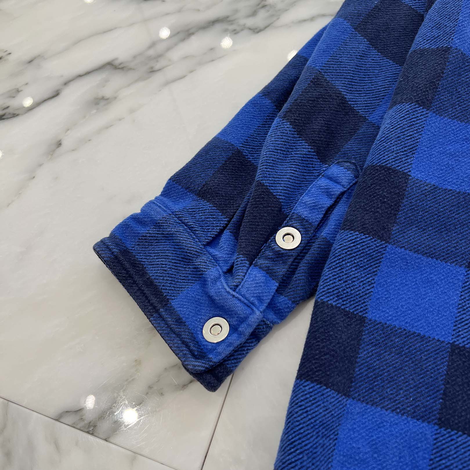 Palm Angels 2021AW Back logo print check shirt jacket PMGA109S22FAB001 Size 48 パームエンジェルス バックロゴプリントチェックシャツジャケット サイズ48