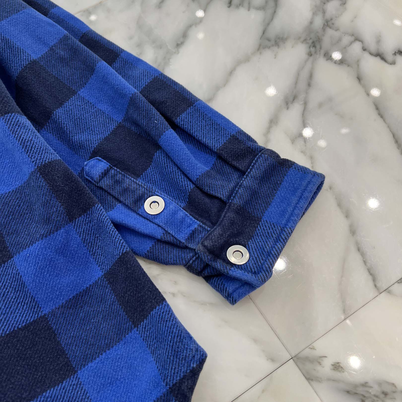 Palm Angels 2021AW Back logo print check shirt jacket PMGA109S22FAB001 Size 48 パームエンジェルス バックロゴプリントチェックシャツジャケット サイズ48