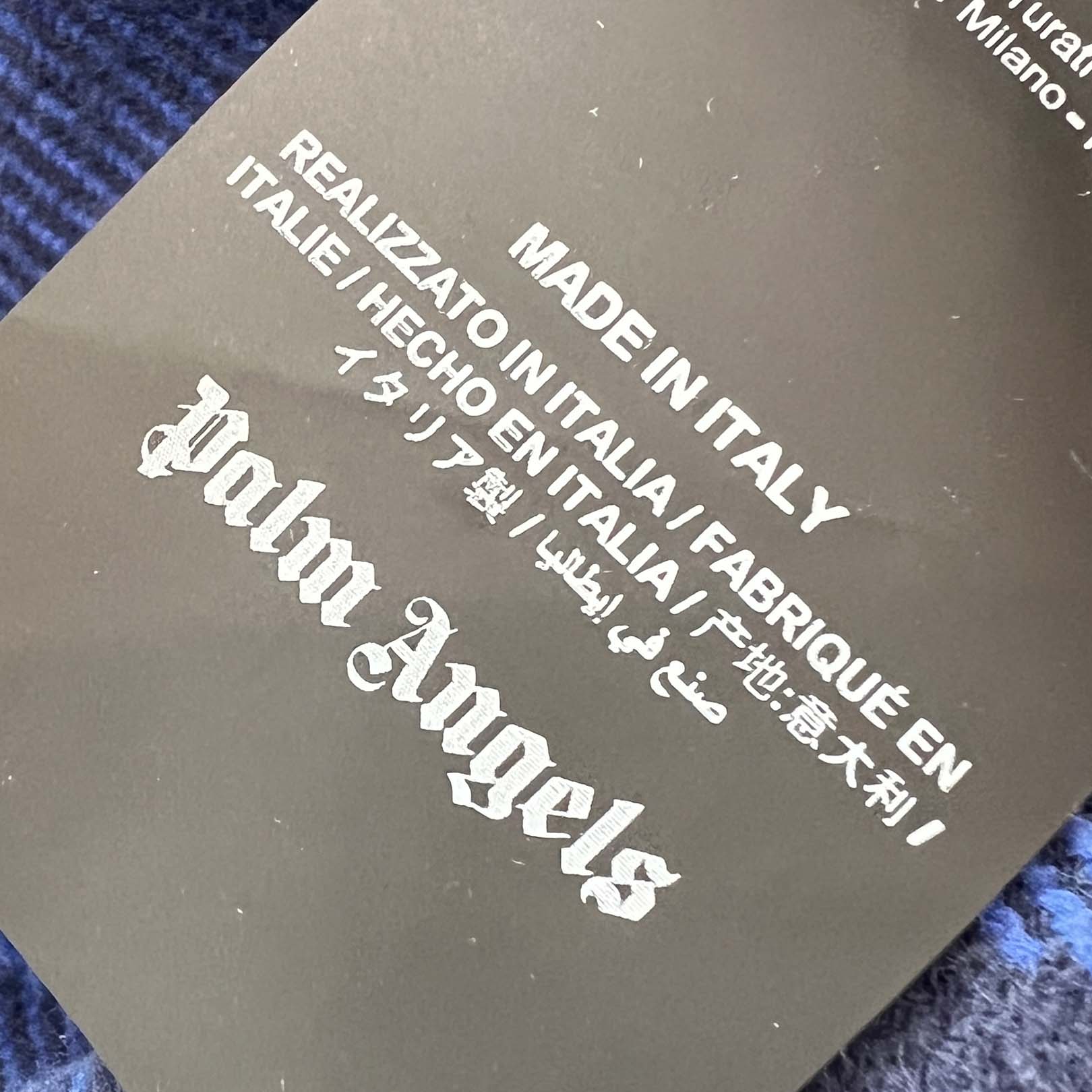 Palm Angels 2021AW Back logo print check shirt jacket PMGA109S22FAB001 Size 48 パームエンジェルス バックロゴプリントチェックシャツジャケット サイズ48