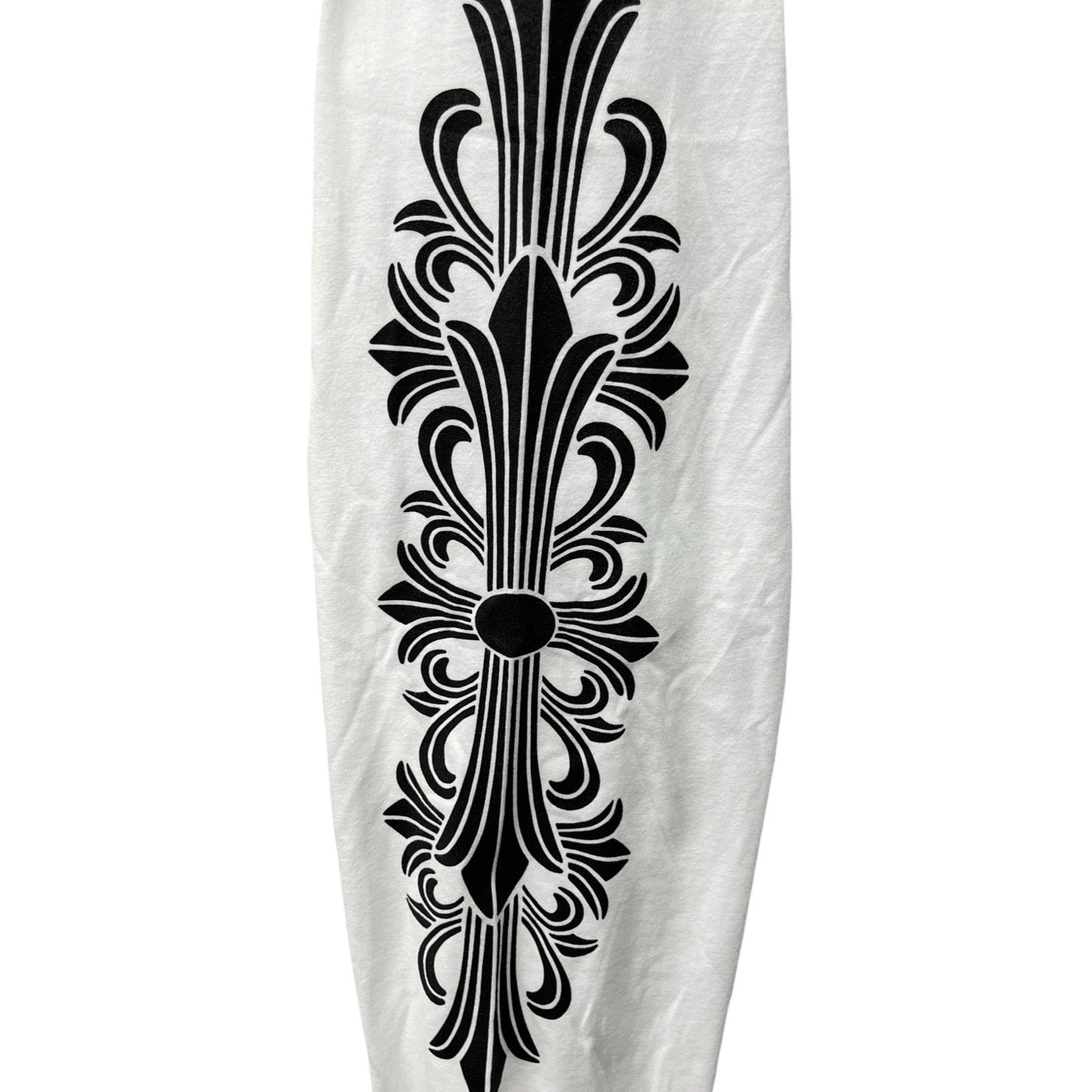 CHROME HEARTS Floral Cross Horseshoe Long Sleeve Tee Size XL