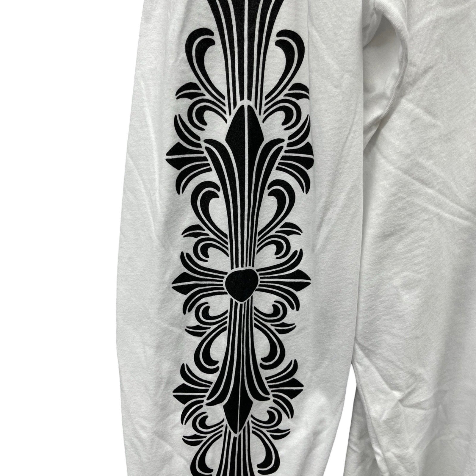 CHROME HEARTS Floral Cross Horseshoe Long Sleeve Tee Size XL