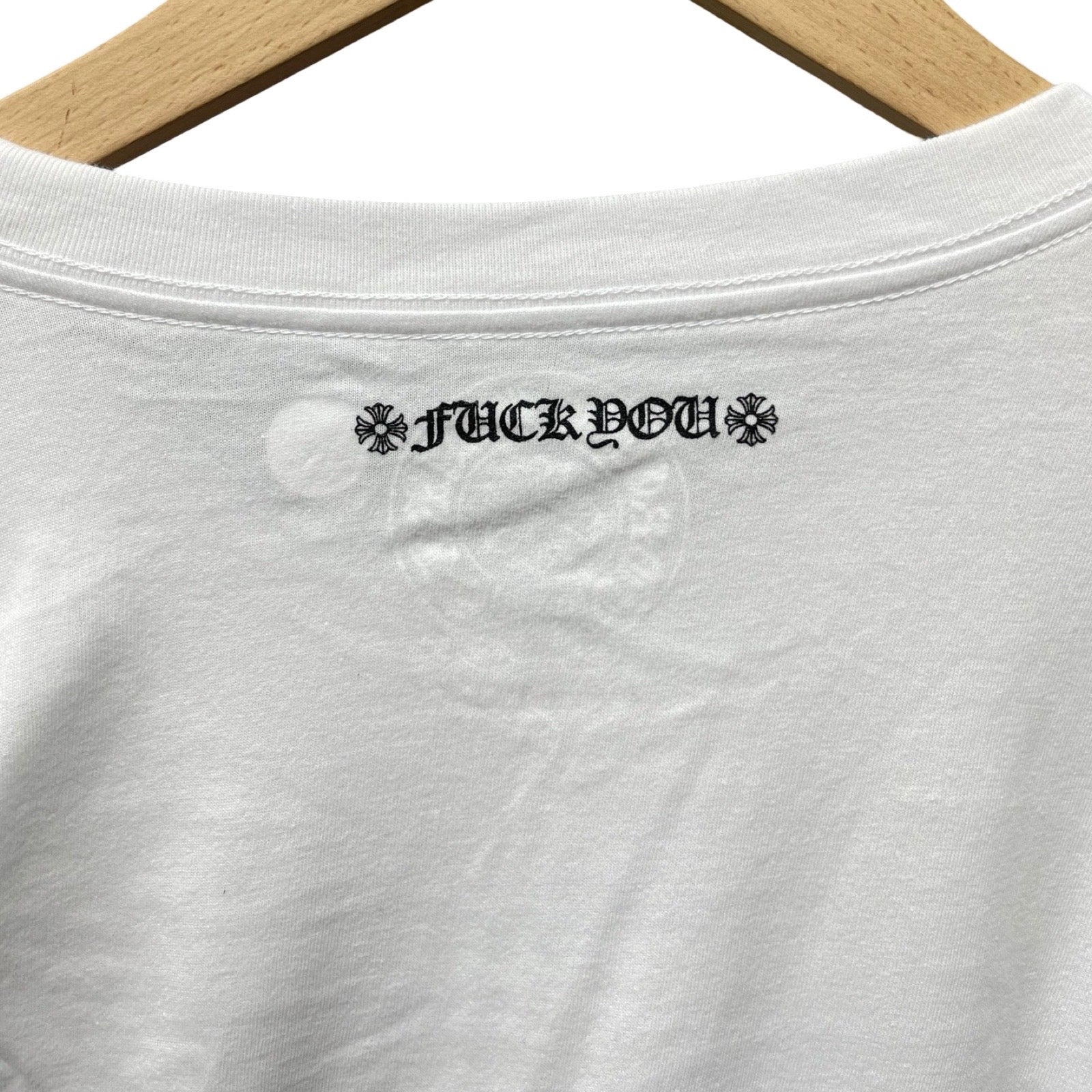 CHROME HEARTS Floral Cross Horseshoe Long Sleeve Tee Size XL