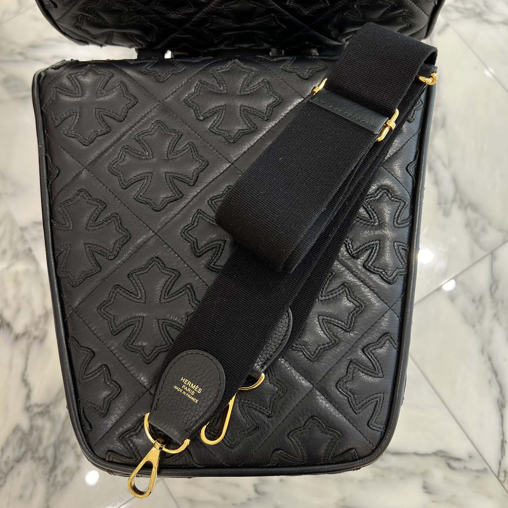 HERMES Evelyne Poche Ⅲ PM 29 "Noir" W刻印 エルメス エブリン ポッシュ Ⅲ PM 29 "ノワール" レザーショルダーバッグ