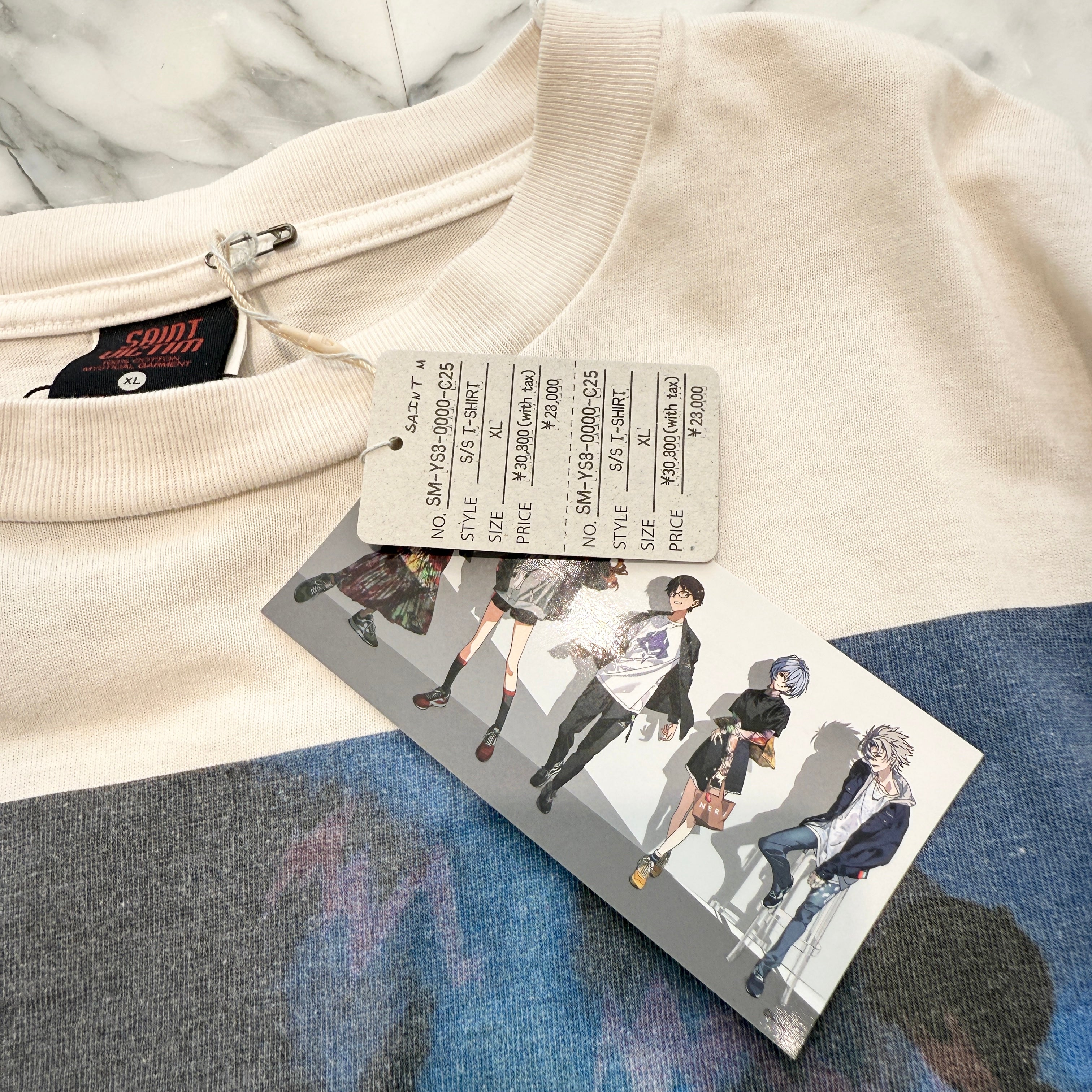 SAINT Mxxxxxx 2024SS EVANGELION SHINJI Tee SM-YS3-0000-C25 Size XL