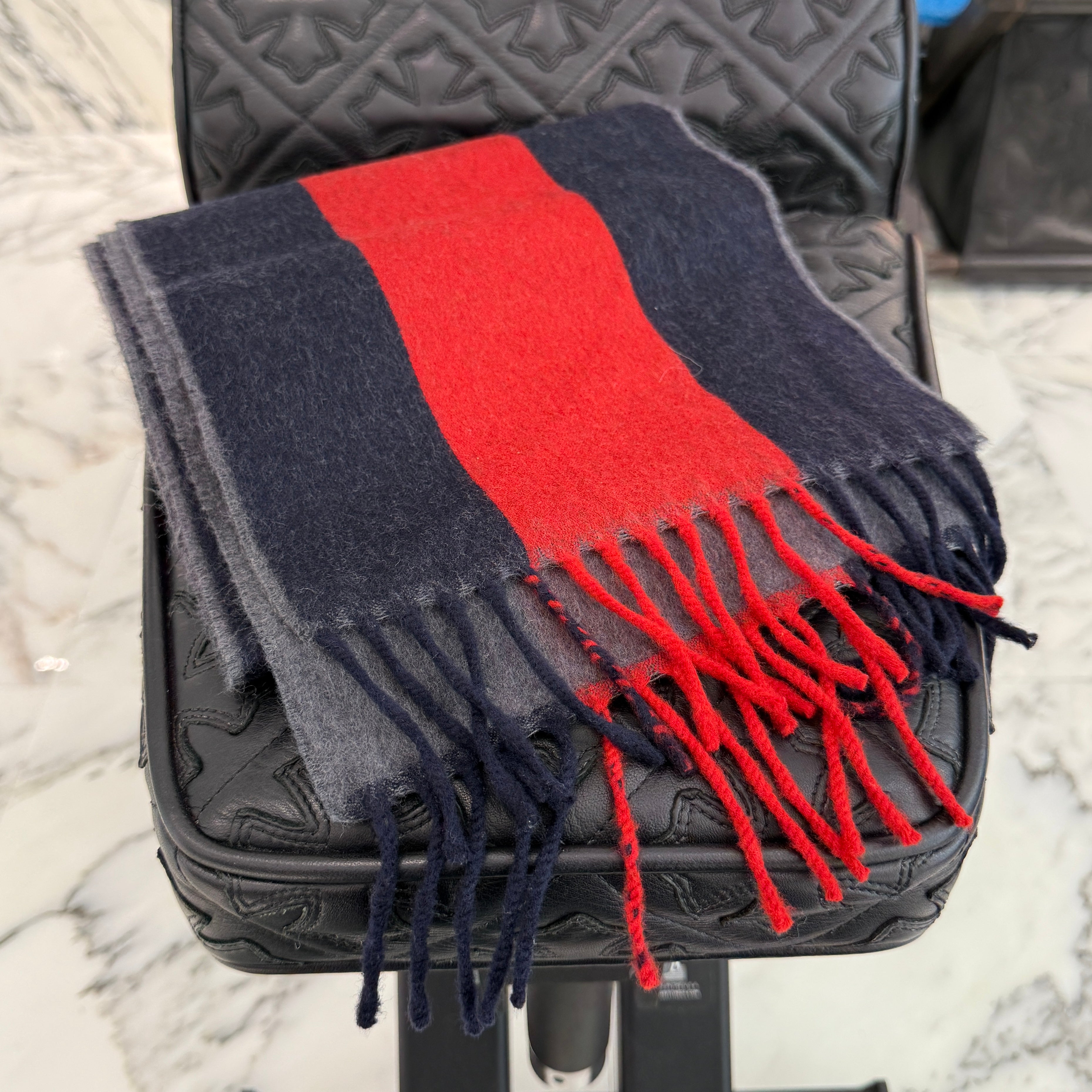 GUCCI Sherry Line Wool Scarf 429751 4G200 グッチ シェリー
