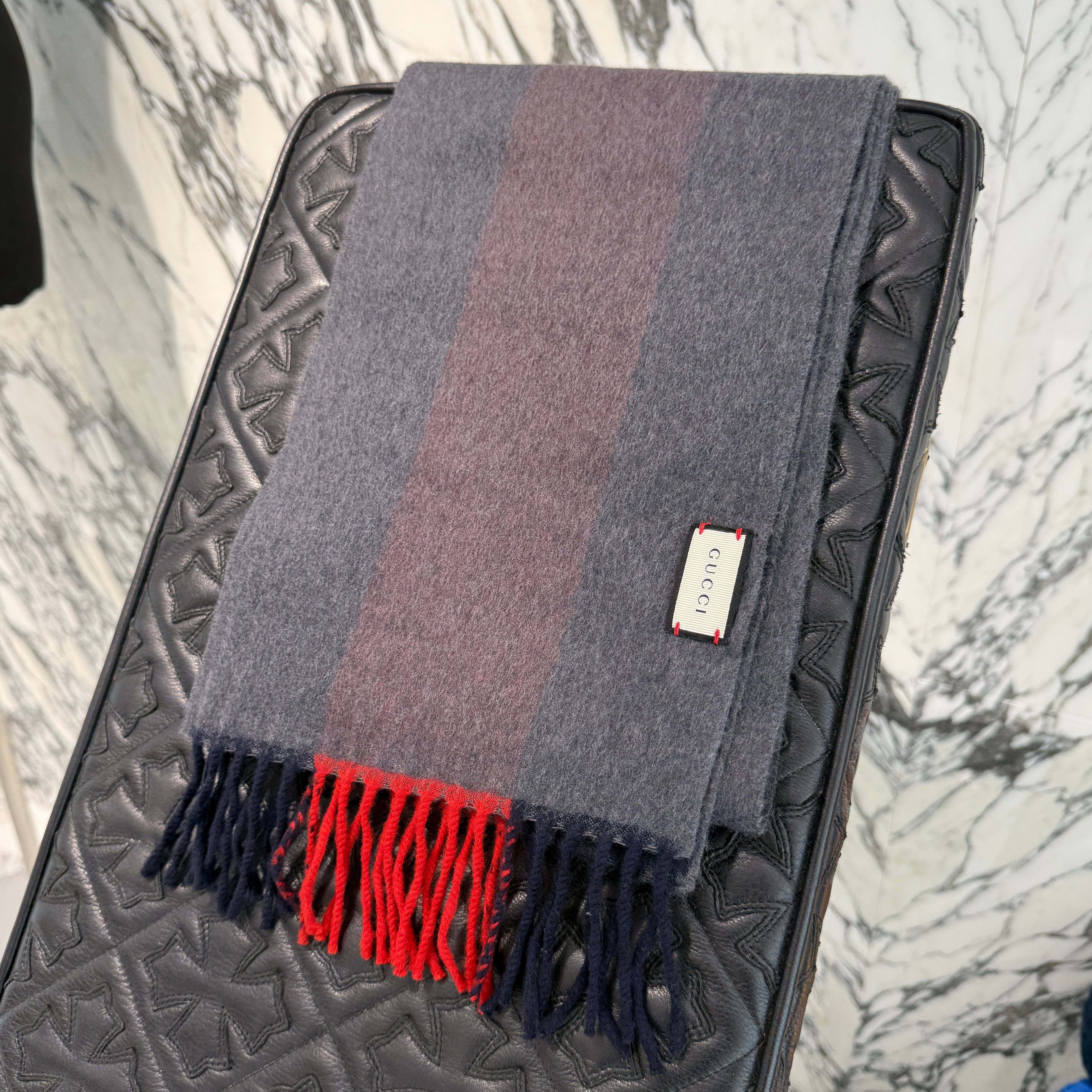 GUCCI Sherry Line Wool Scarf 429751 4G200 グッチ シェリーライン ウールスカーフ マフラー