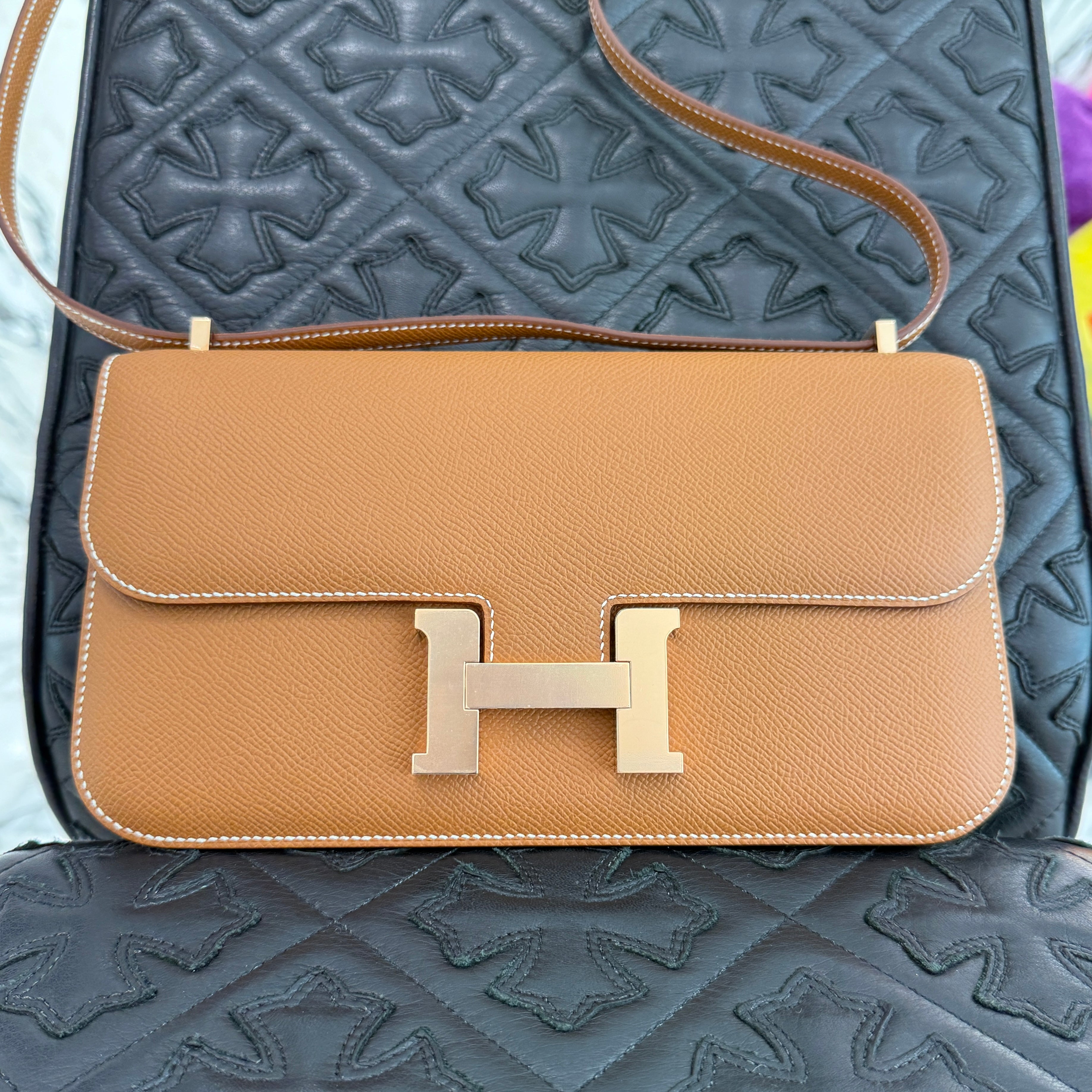 HERMES Constance Elan Crossbody Bag "Gold" W刻印 エルメス コンスタンス エラン クロスボディバッグ "ゴールド" W刻印