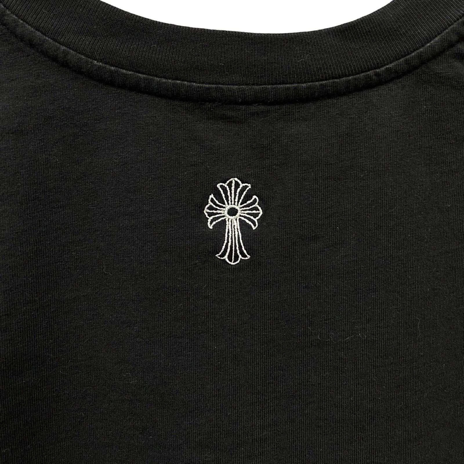 CHROME HEARTS Y Not Script Logo Cropped Short Sleeve T-Shirt Size M