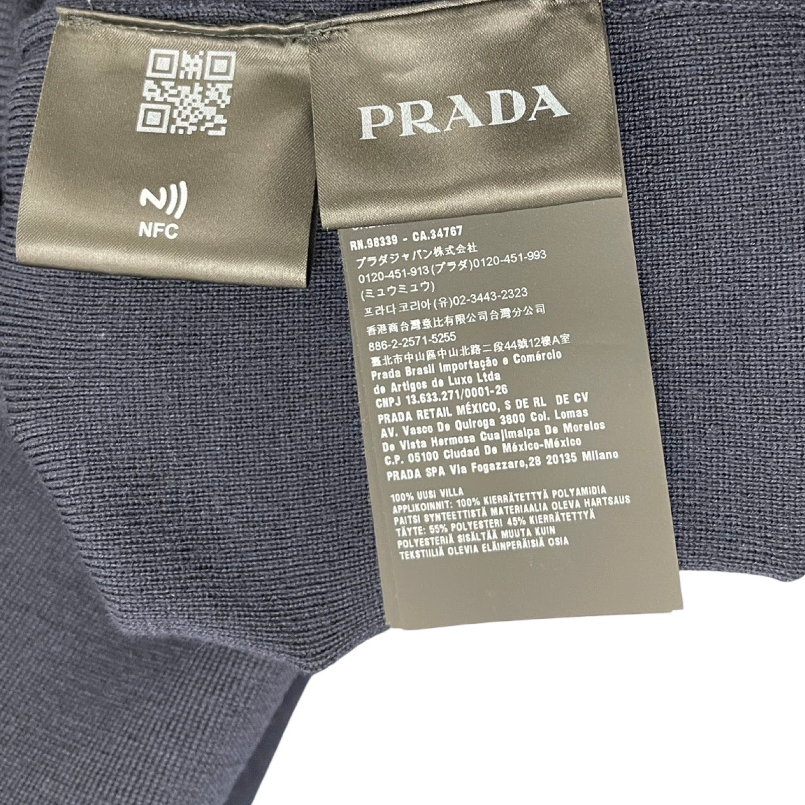 PRADA 2022SS Full Zip Re-Nylon Cardigan UMG116 R212 U98 Size 54