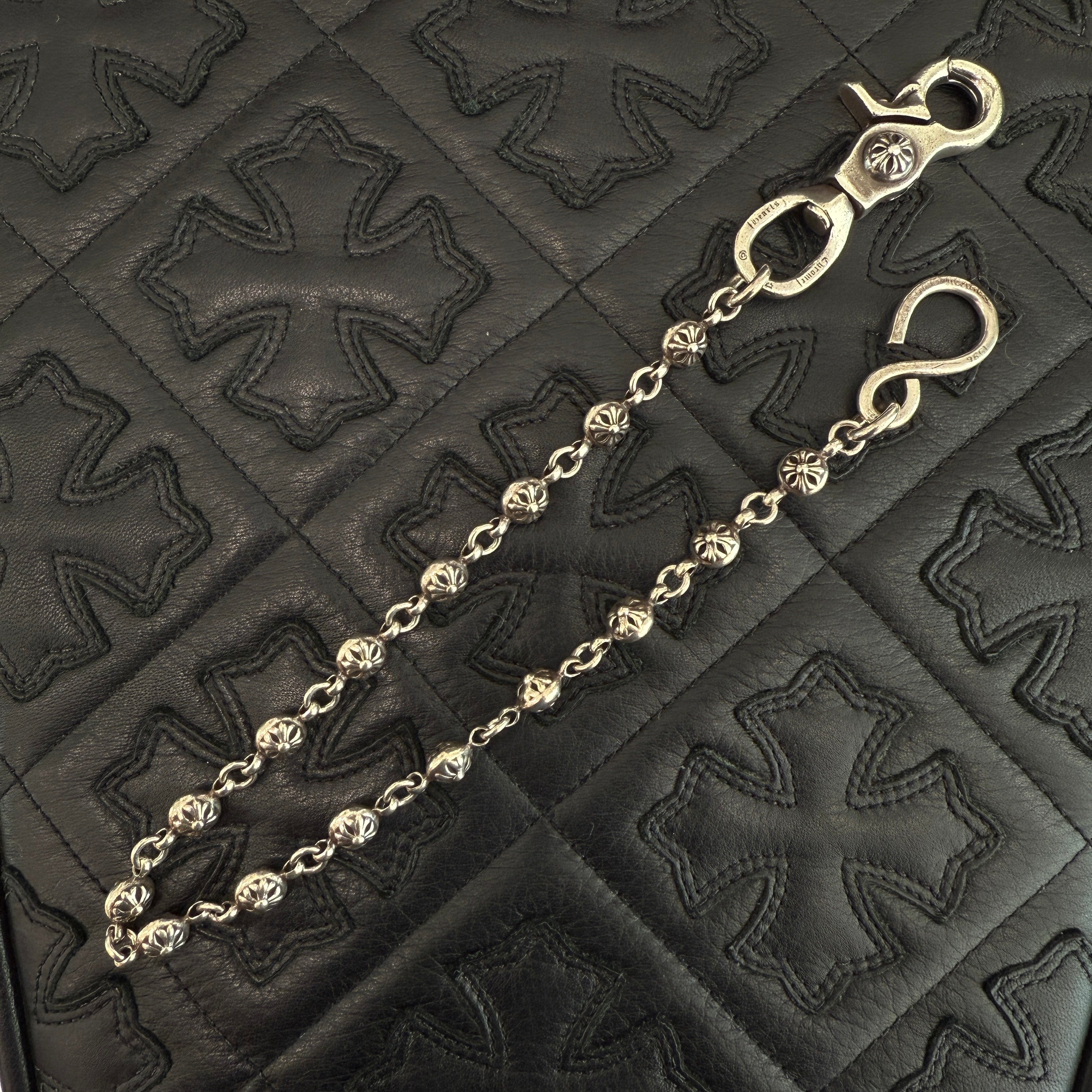 CHROME HEARTS 1 SHORT CLIP Cross Ball Wallet Chain クロムハーツ 1ショート クリップ クロスボール ウォレットチェーン