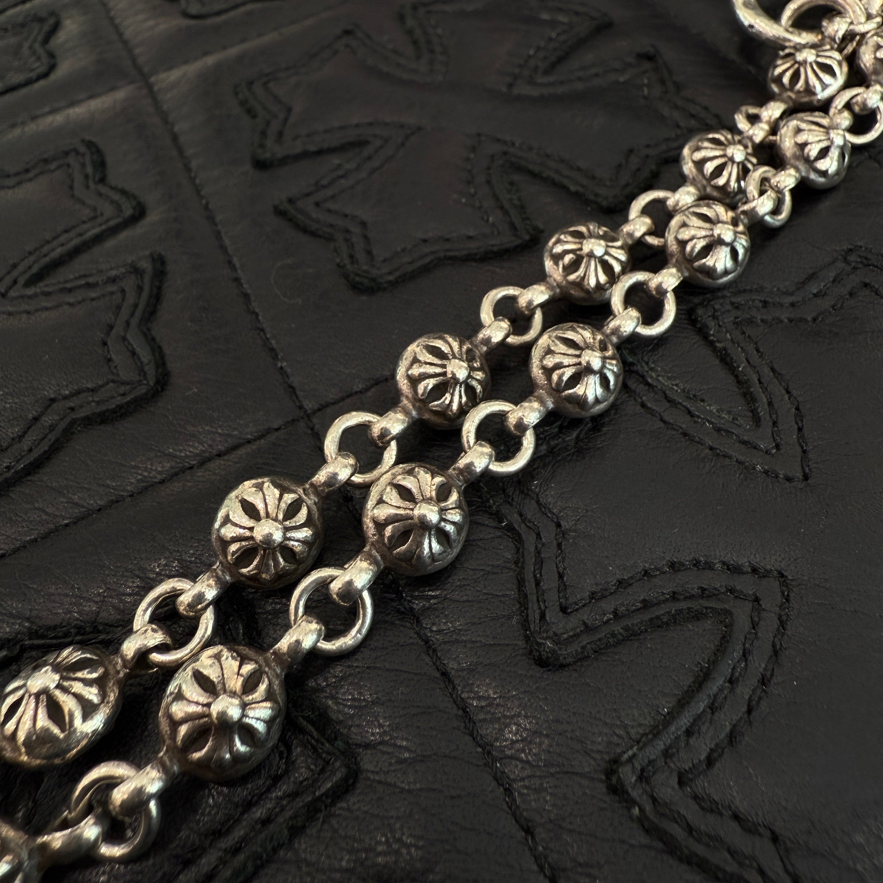 CHROME HEARTS 1 SHORT CLIP Cross Ball Wallet Chain クロムハーツ 1ショート クリップ クロスボール ウォレットチェーン