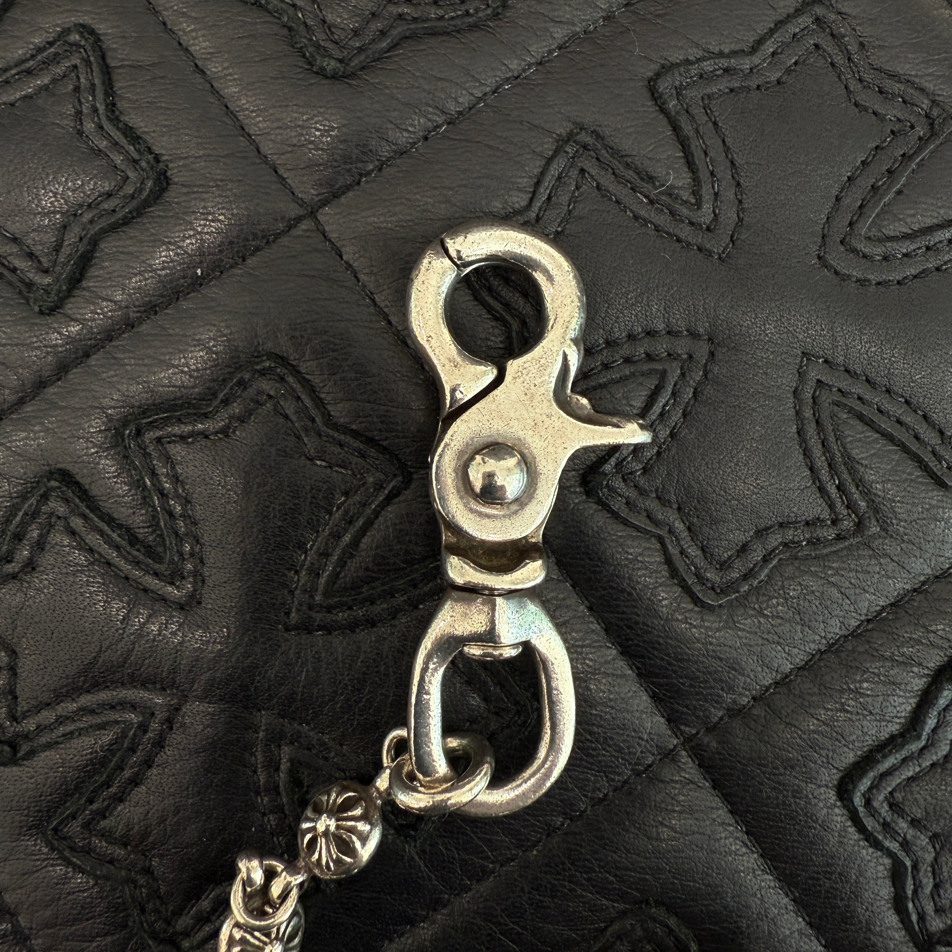 CHROME HEARTS 1 SHORT CLIP Cross Ball Wallet Chain クロムハーツ 1ショート クリップ クロスボール ウォレットチェーン