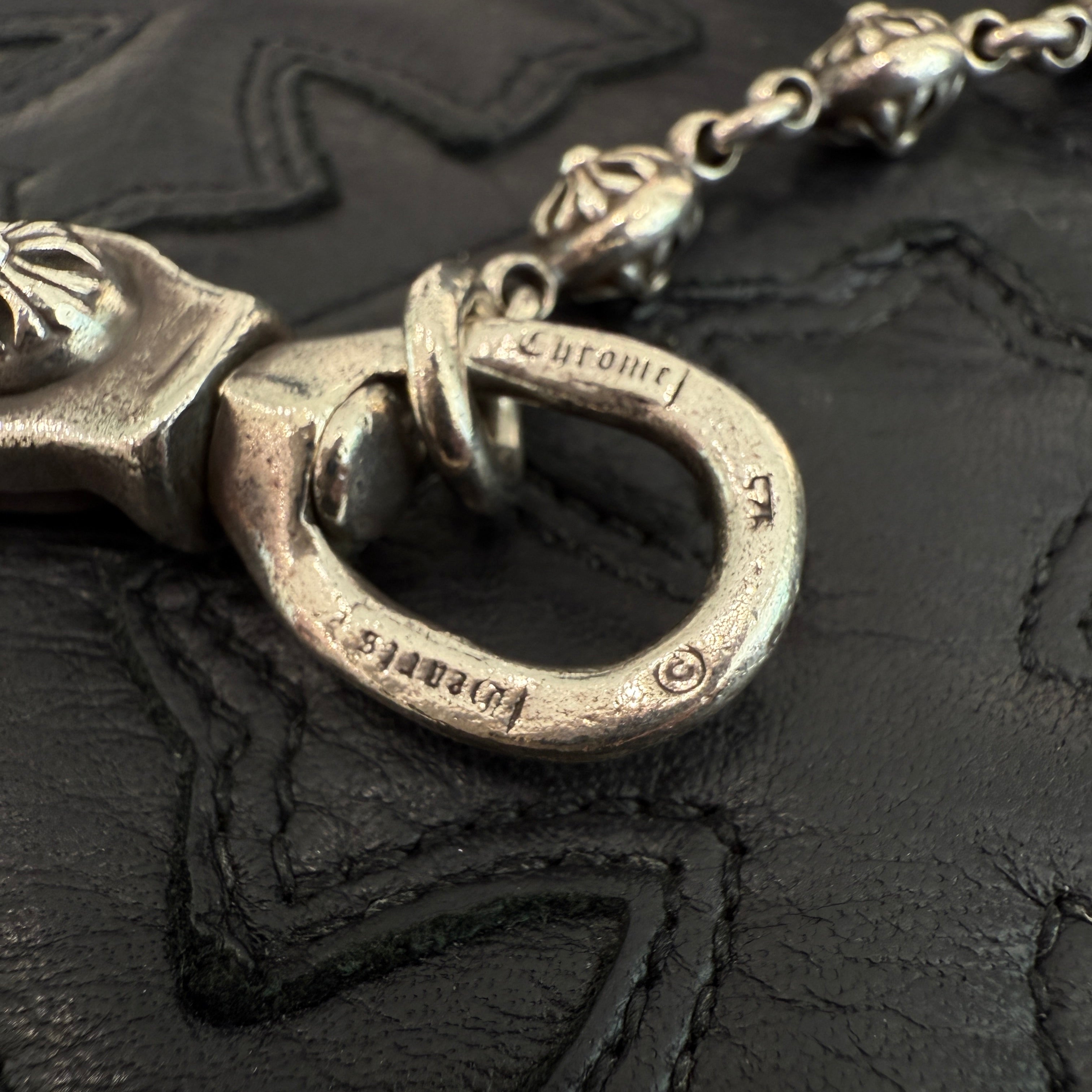 CHROME HEARTS 1 SHORT CLIP Cross Ball Wallet Chain クロムハーツ 1ショート クリップ クロスボール ウォレットチェーン