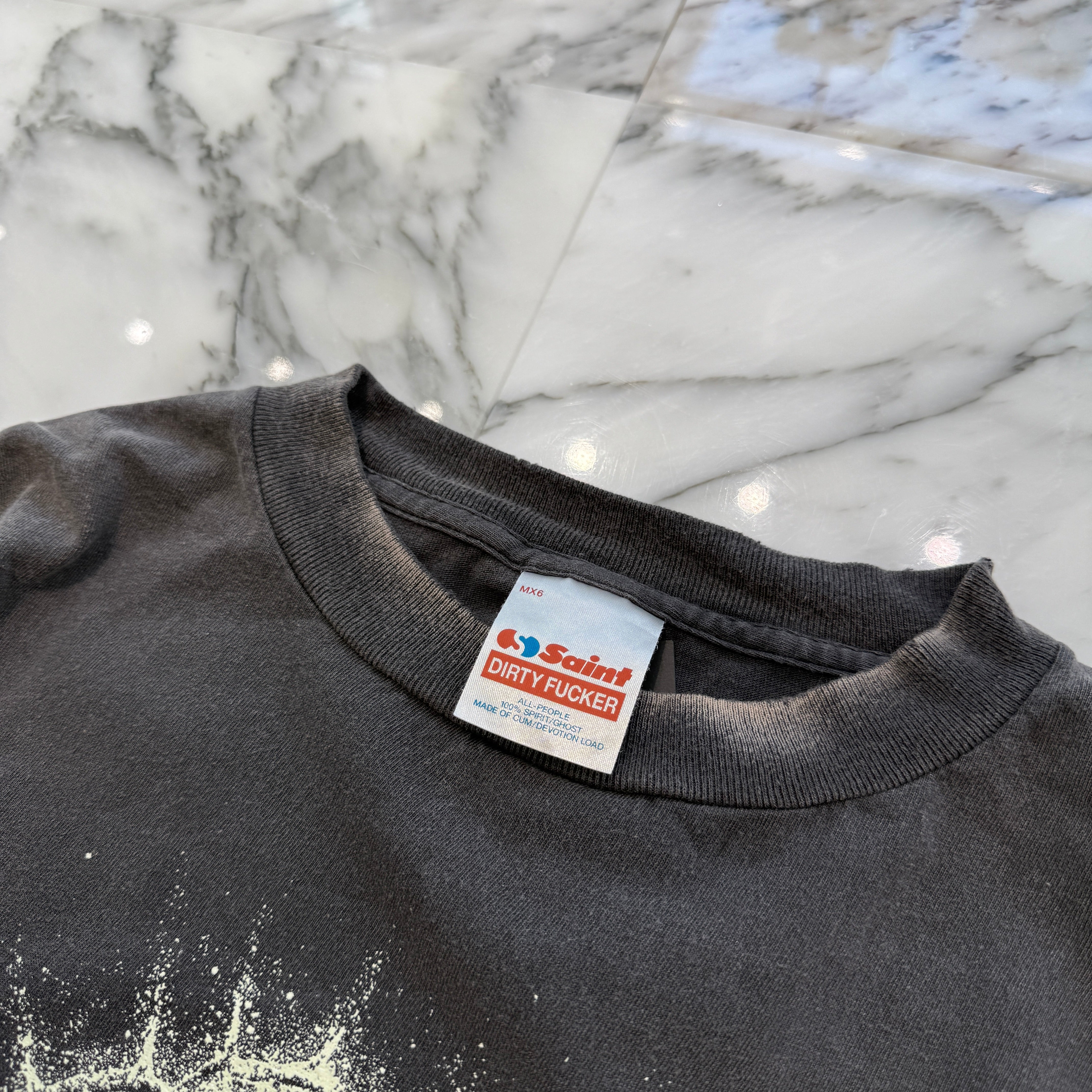 SAINT Mxxxxxx 2025SS JESUS S/S Tee SM-HR8-0000-016 Size L セント
