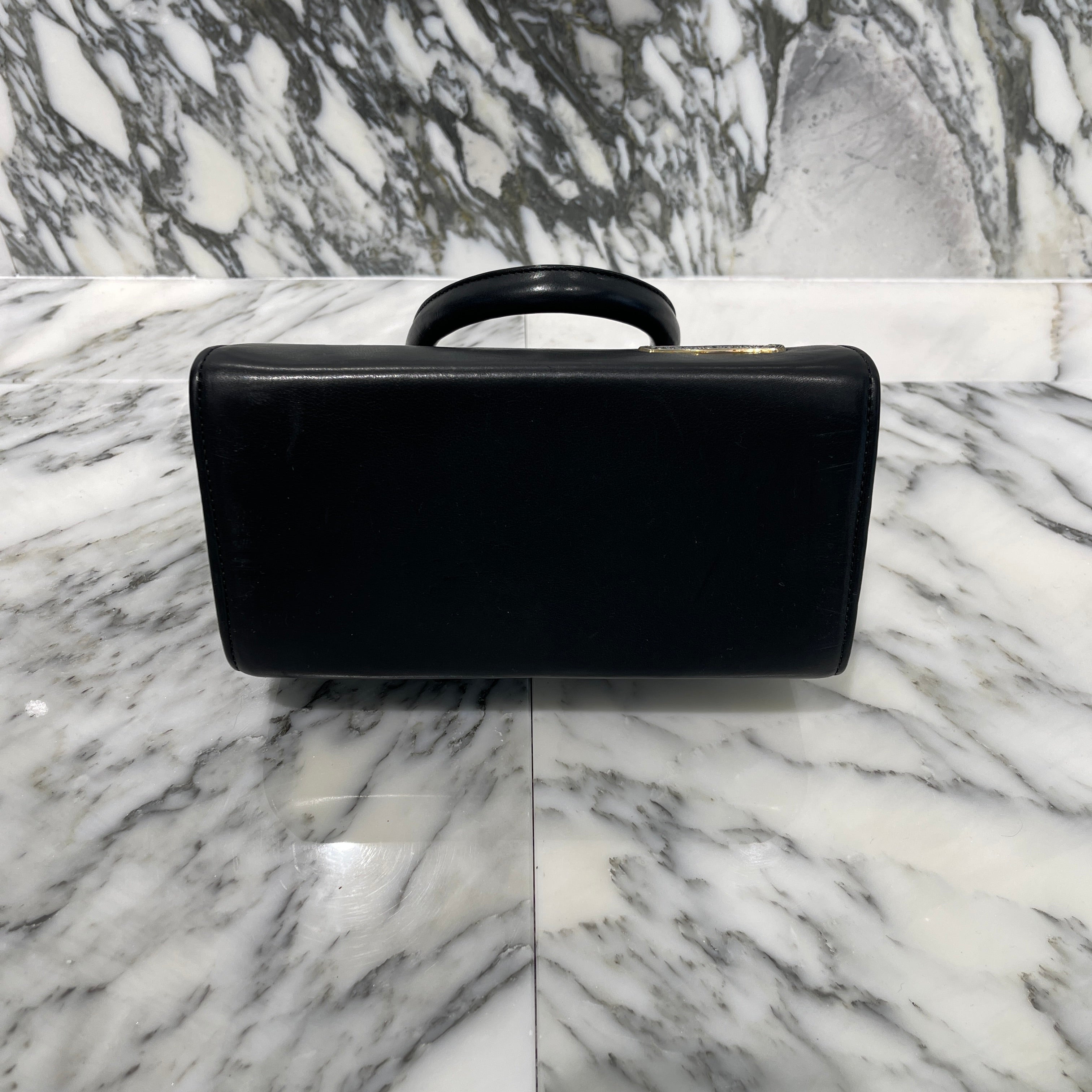 CHROME HEARTS DREW MINI BAG Cross Ball Leather Hand Bag クロムハーツ ドリュー ミニバッグ クロスボール レザーハンドバッグ