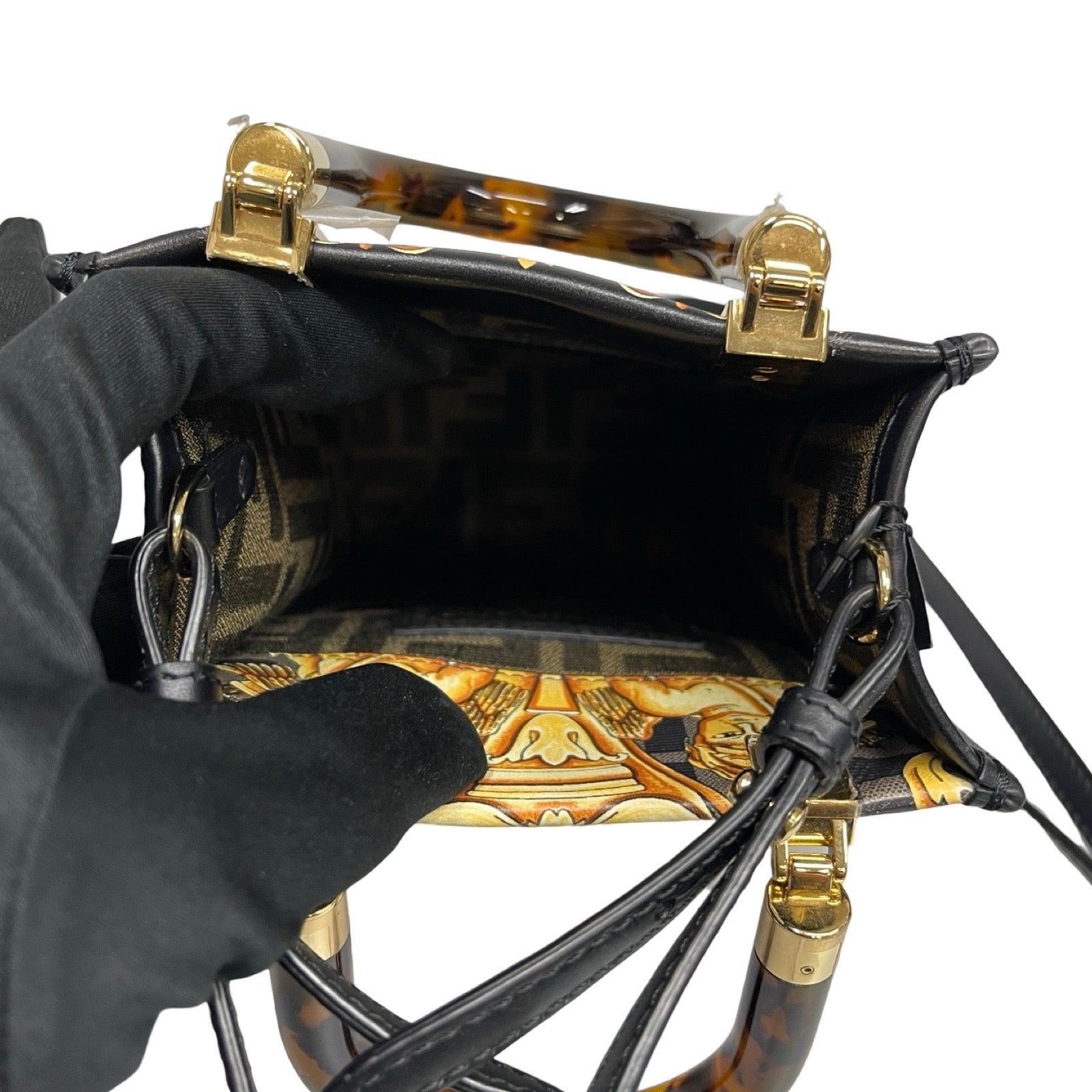 FENDI×VERSACE 2022SS FENDACE Mini Sunshine Shopper Hand Shoulder Bag 8BS051 90240335