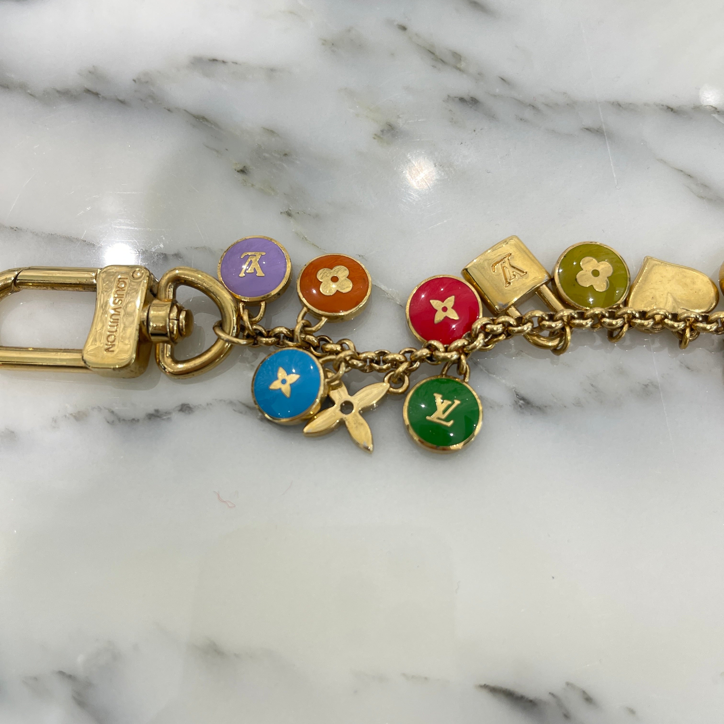 LOUIS VUITTON Portocle Chaine Pastille Bag Charm M65380 ルイヴィトン ポルトクレ・シェンヌパスティーユ バッグチャーム