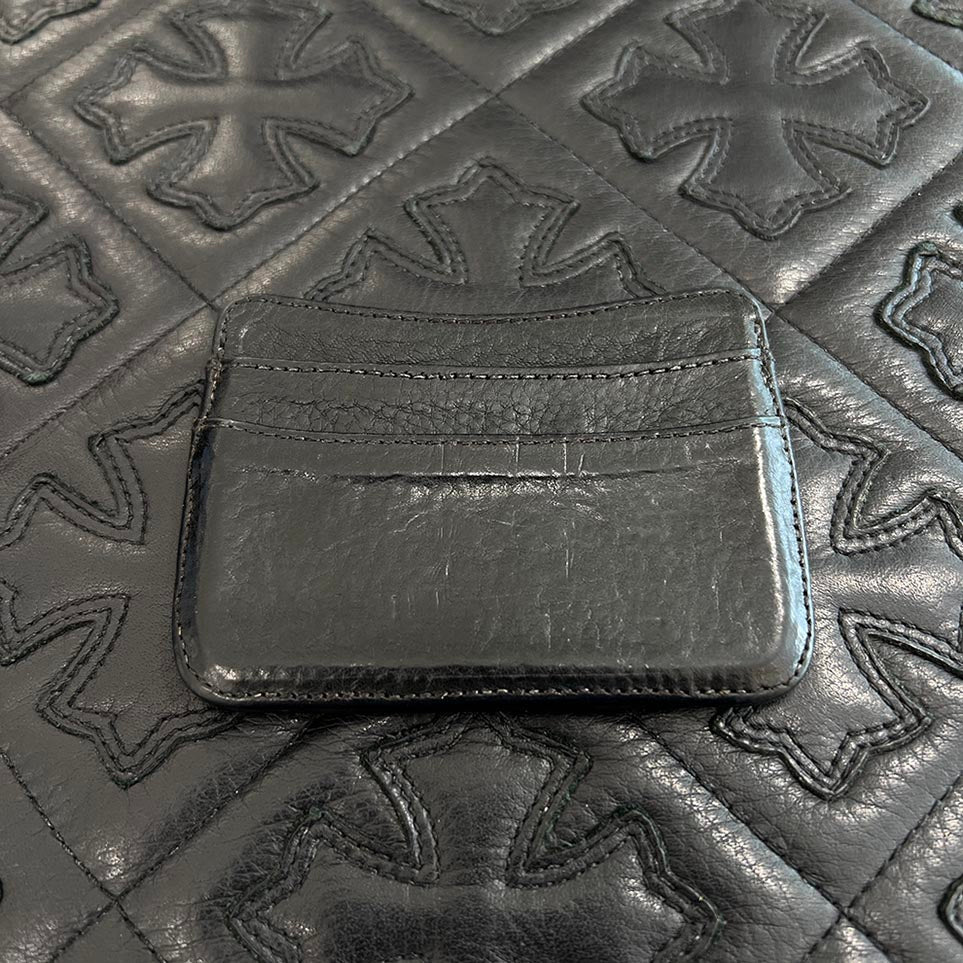 CHROME HEARTS Scroll Logo Double Side Leather Card Case クロムハーツ スクロールロゴ ダブルサイド レザーカードケース