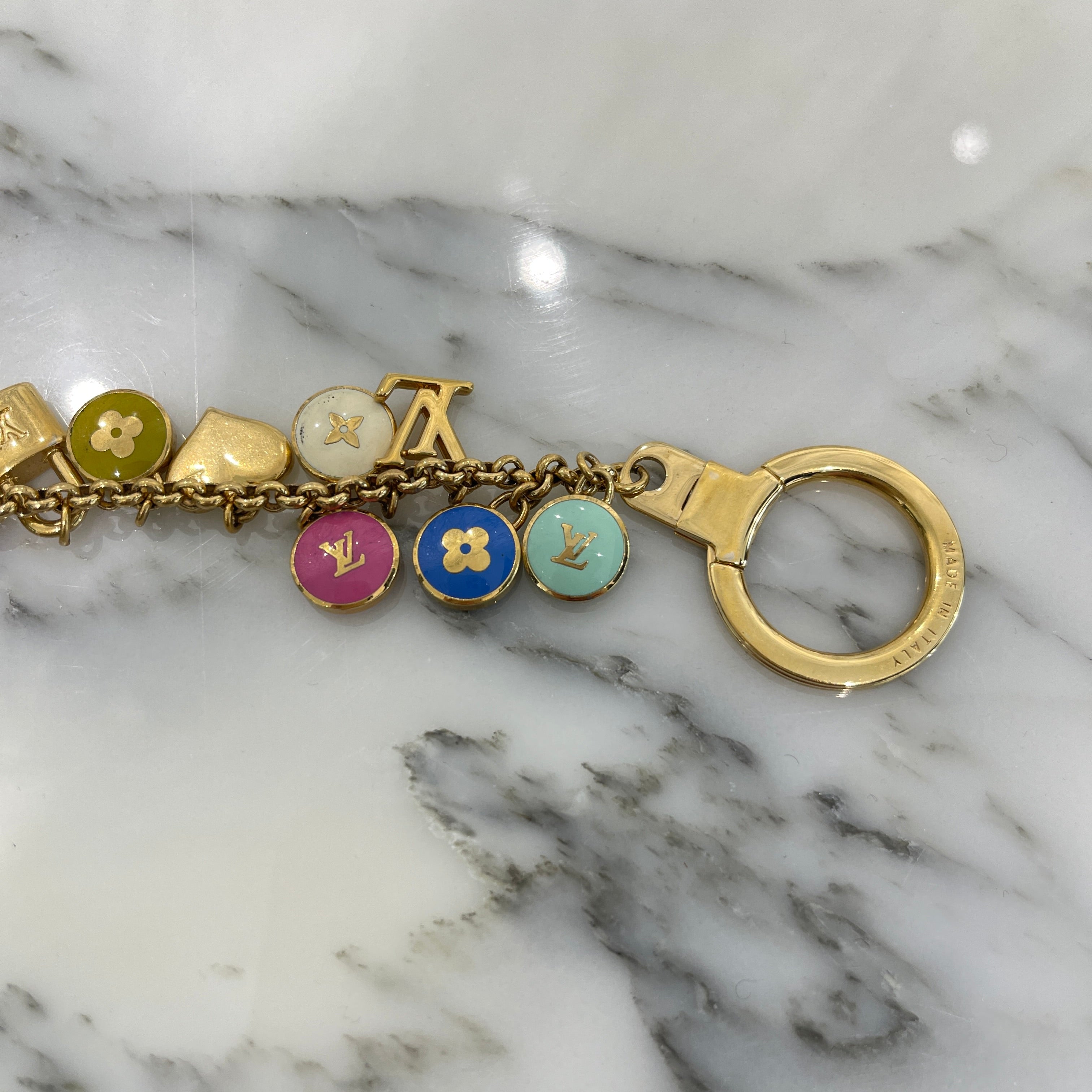 LOUIS VUITTON Portocle Chaine Pastille Bag Charm M65380 ルイヴィトン ポルトクレ・シェンヌパスティーユ バッグチャーム