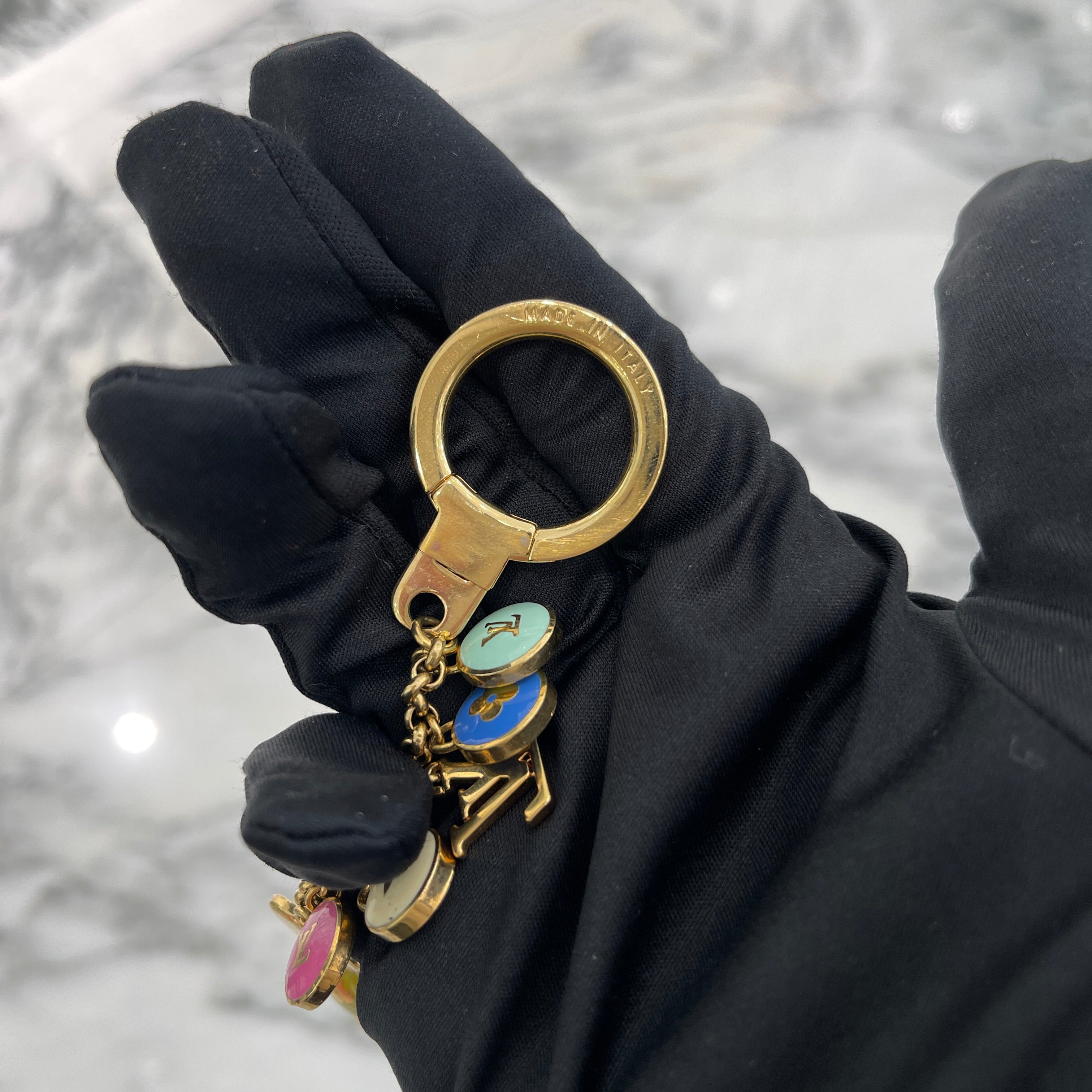 LOUIS VUITTON Portocle Chaine Pastille Bag Charm M65380 ルイヴィトン ポルトクレ・シェンヌパスティーユ バッグチャーム