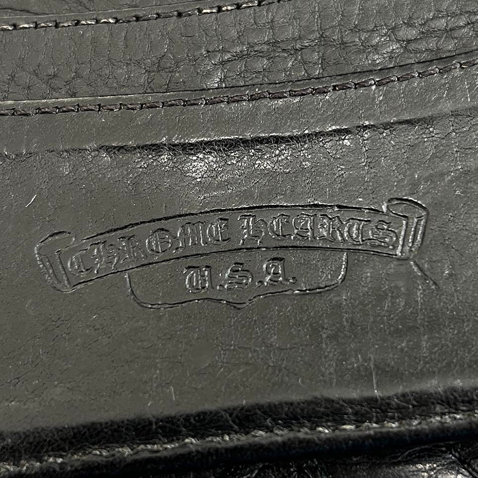 CHROME HEARTS Scroll Logo Double Side Leather Card Case クロムハーツ スクロールロゴ ダブルサイド レザーカードケース