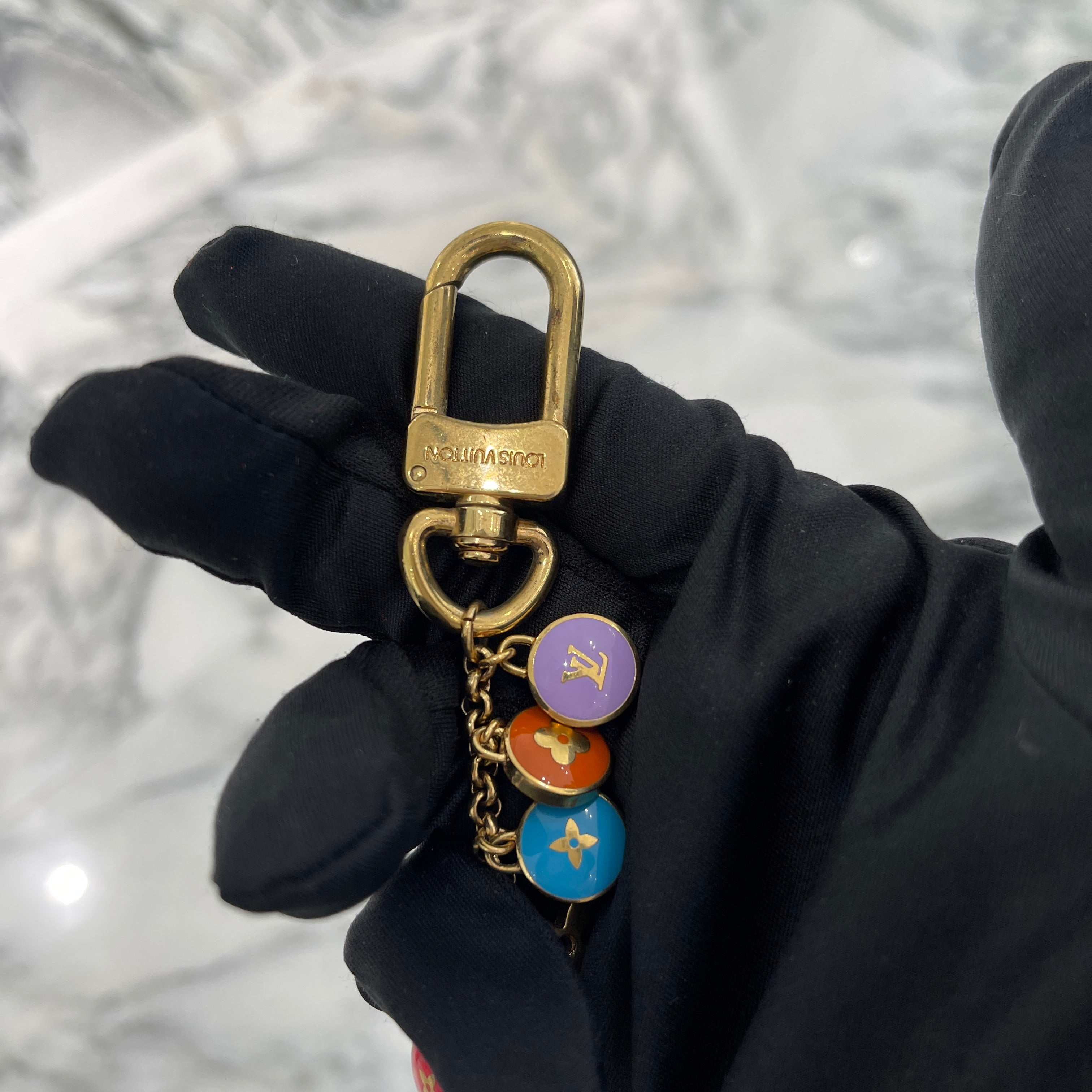 LOUIS VUITTON Portocle Chaine Pastille Bag Charm M65380 ルイヴィトン ポルトクレ・シェンヌパスティーユ バッグチャーム